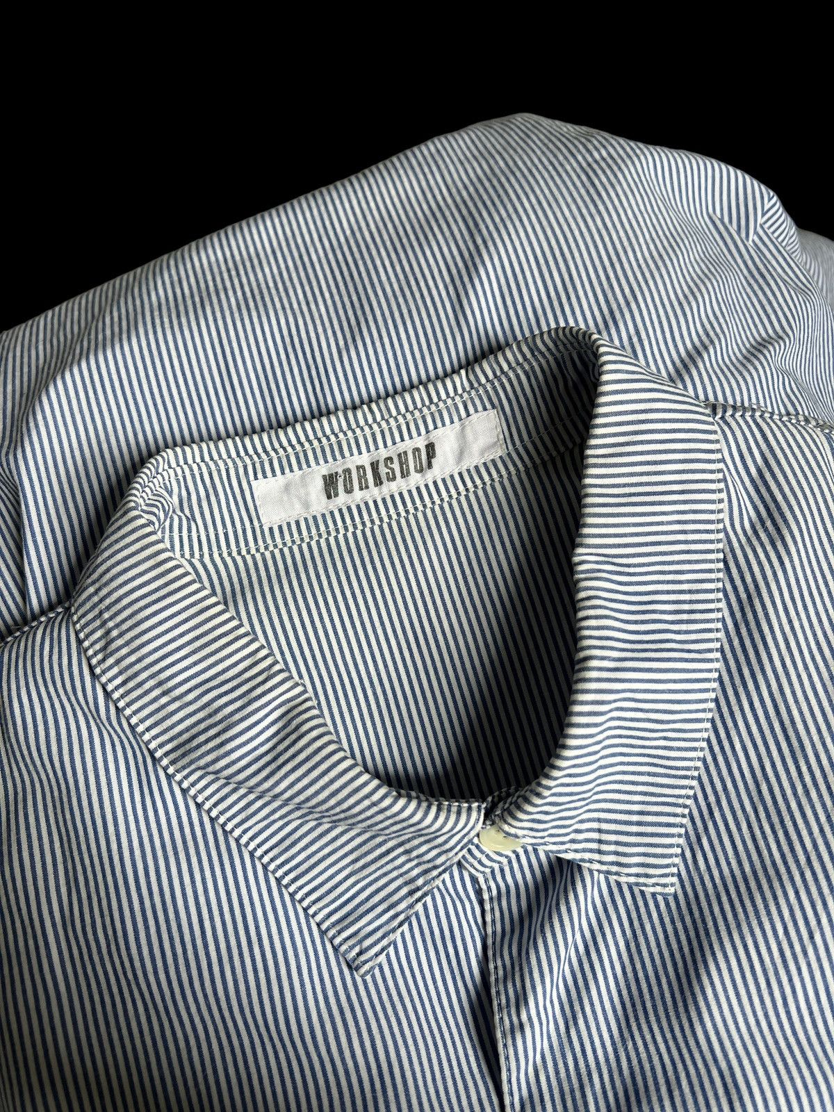 Yohji Yamamoto 1990 Yohji Yamamoto Workshop Striped Oversized Shirt Size US XL / EU 56 / 4 - 7 Thumbnail