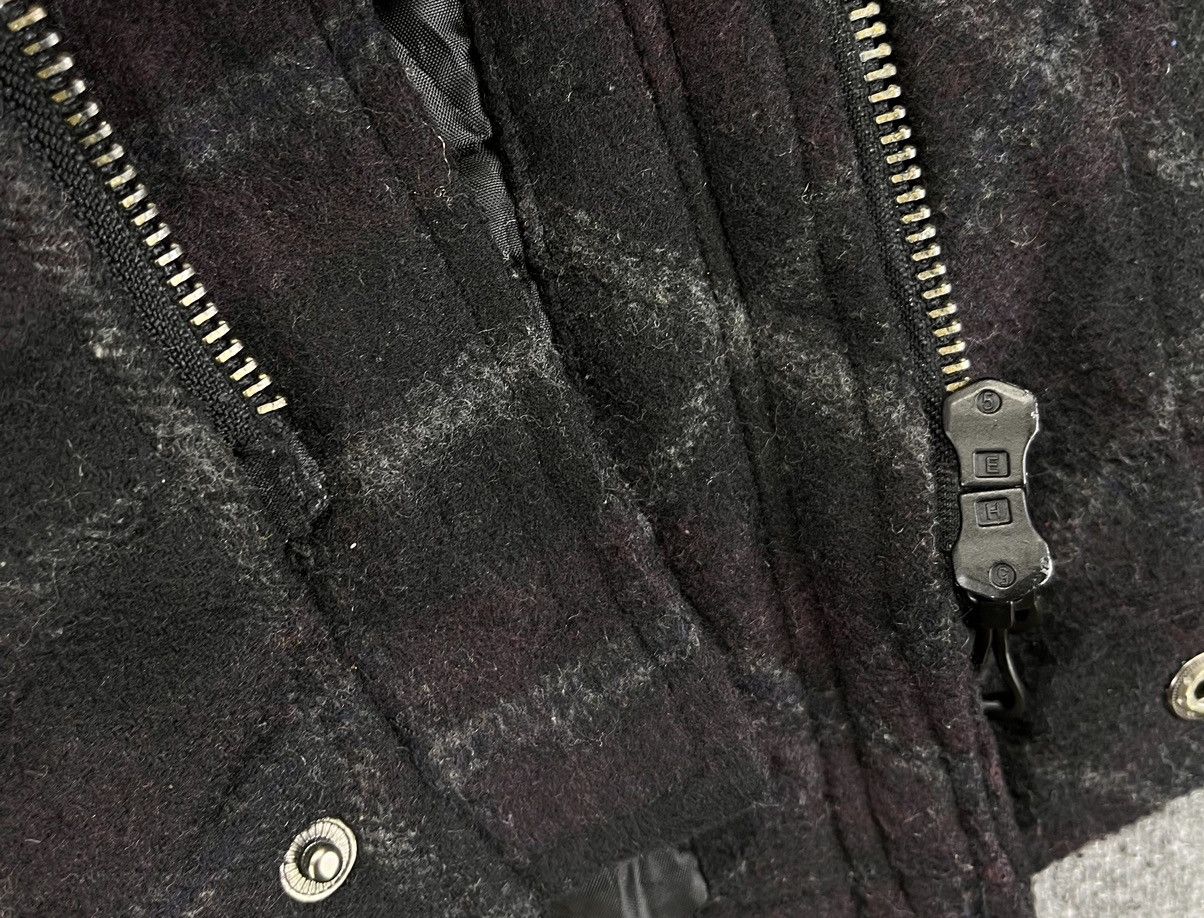 In The Attic Vintage In The Attic Fur Hoodie Shadow Plaid Wool Jacket Size M / US 6-8 / IT 42-44 - 12 Thumbnail
