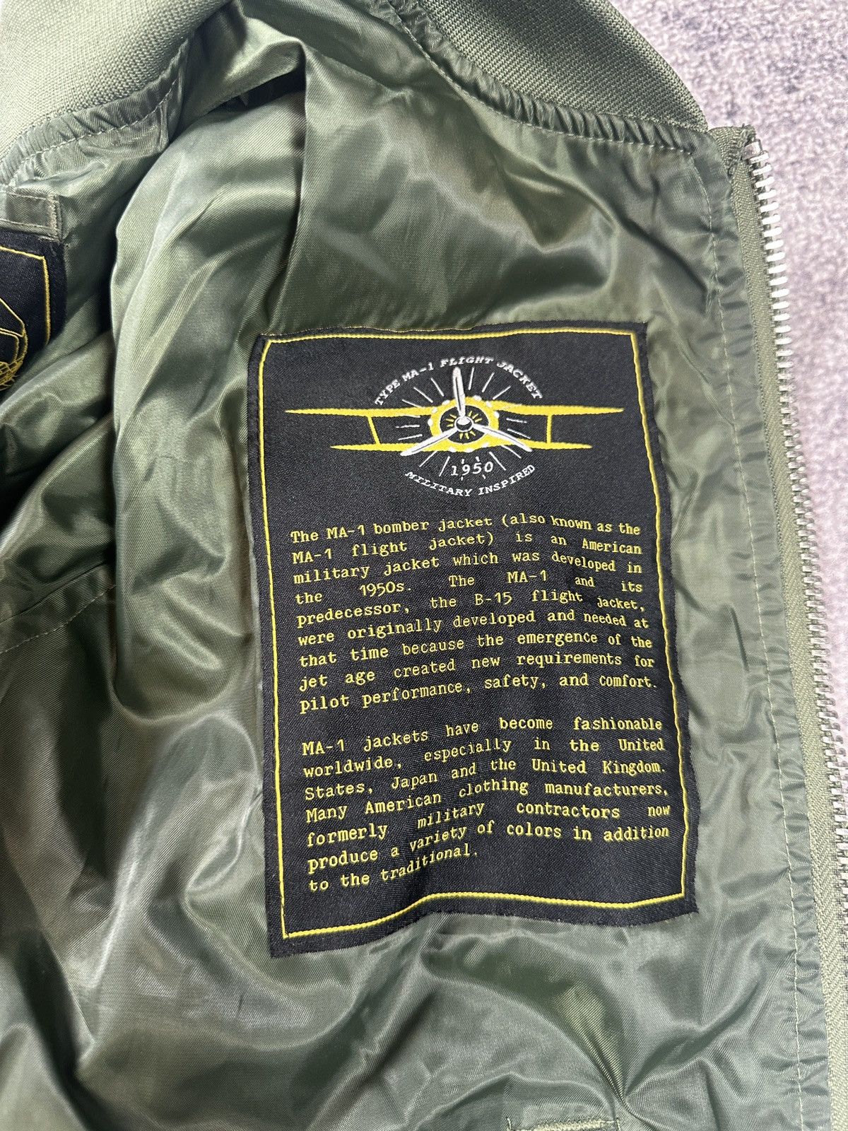 MIL-TEC Vintage Military MA-1 Bombers Style Aviator Jacket Rare XL Size US XL / EU 56 / 4 - 4 Thumbnail