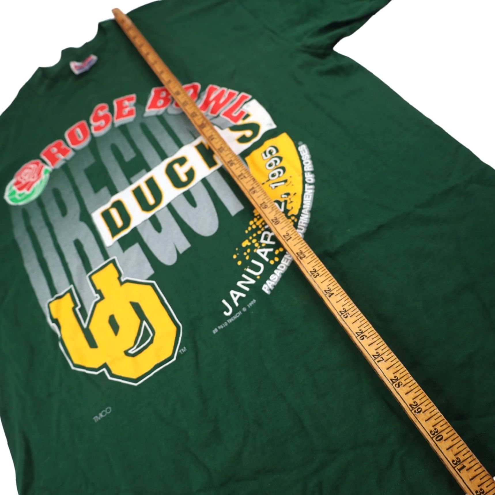 Vintage VINTAGE 1995 University of Oregon Ducks Rose Bowl Graphic T shirt XL Mens Green Size US XL / EU 56 / 4 - 8 Thumbnail