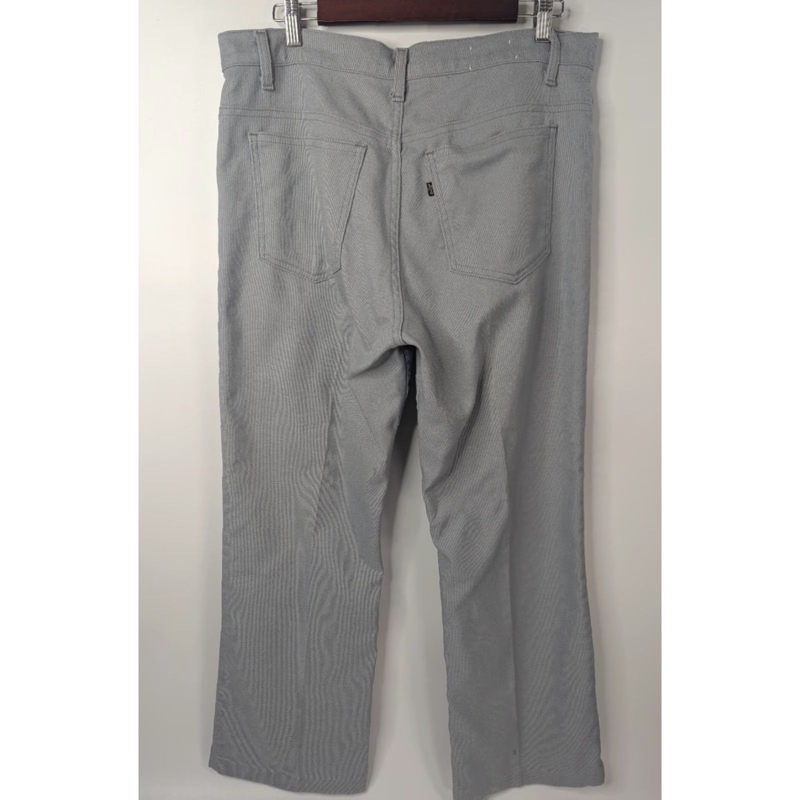 Levi's VINTAGE Levi's 517 Sta-Prest Pants Boot Cut Grey 34x28 Mens Cowboy Western 5-Pocket Design Twill Polyester Dacron Disco Hippie Sta-Prest Brand Size US 34 / EU 50 - 3 Thumbnail