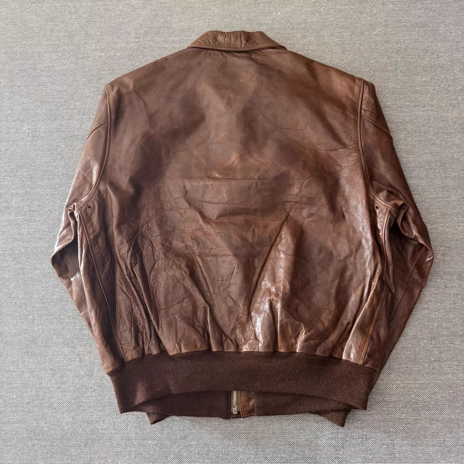 Eastman Leather Clothing Eastman Leather Vegan Horsehide A2 Jacket Brn 48 Size US M / EU 48-50 / 2 - 2 Thumbnail