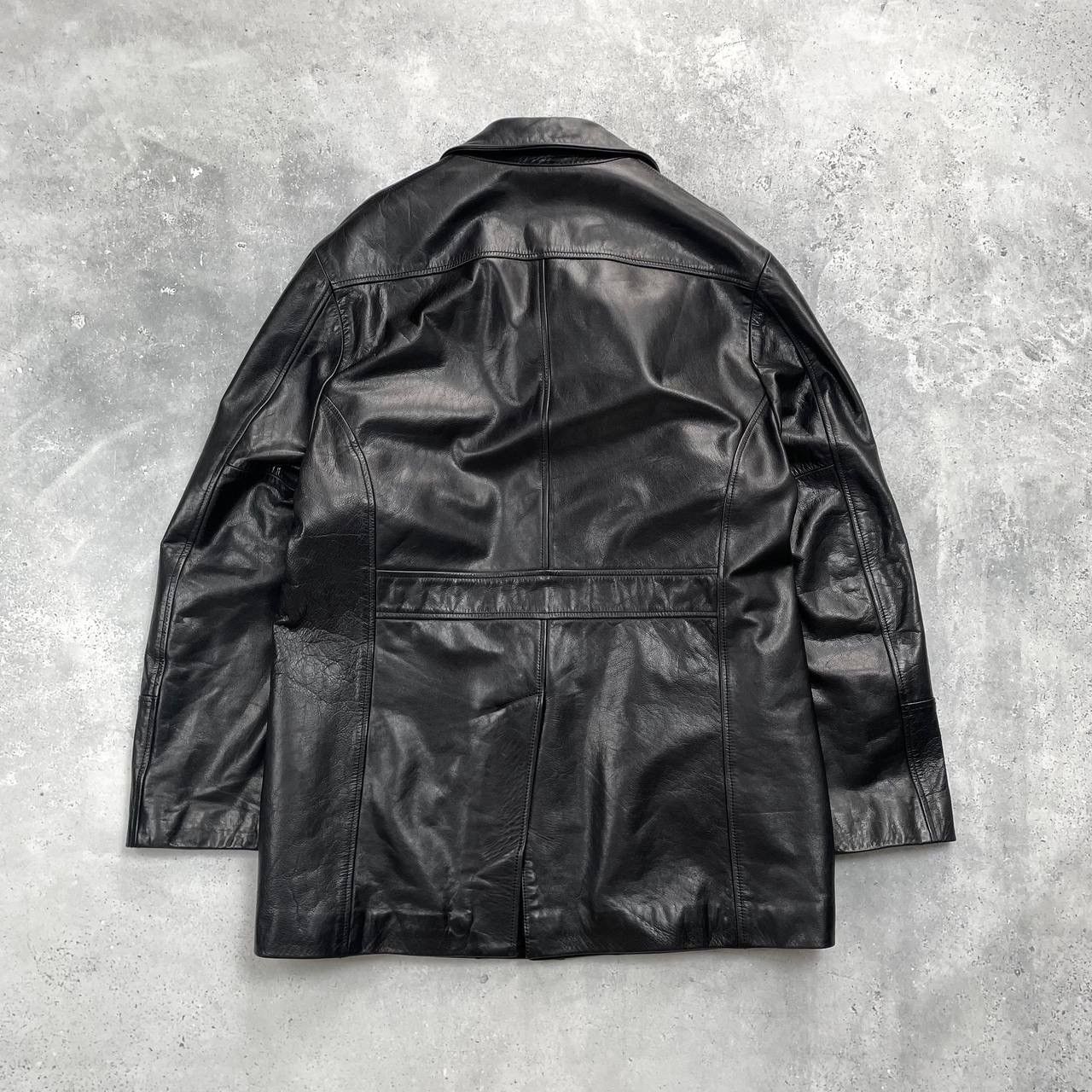 Kenzo Vintage Kenzo Homme Mid-Length Calf Leather Jacket Black L Size US L / EU 52-54 / 3 - 3 Thumbnail