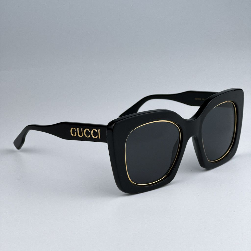 Gucci NEW Gucci GG1151S 001 Cat Eye Oversized Unisex Sunglasses Size ONE SIZE - 4 Thumbnail