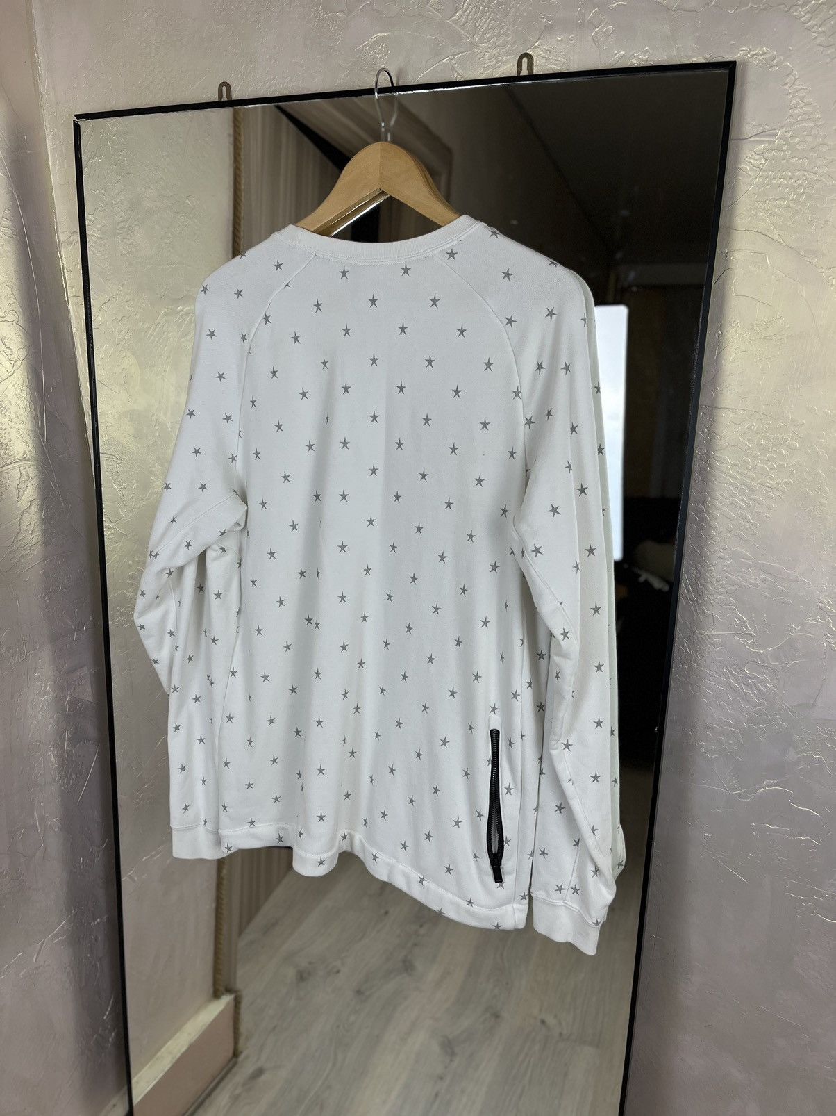 Nike Nike White All-Over Star Print LAFL Raglan Crewneck Size US L / EU 52-54 / 3 - 7 Thumbnail