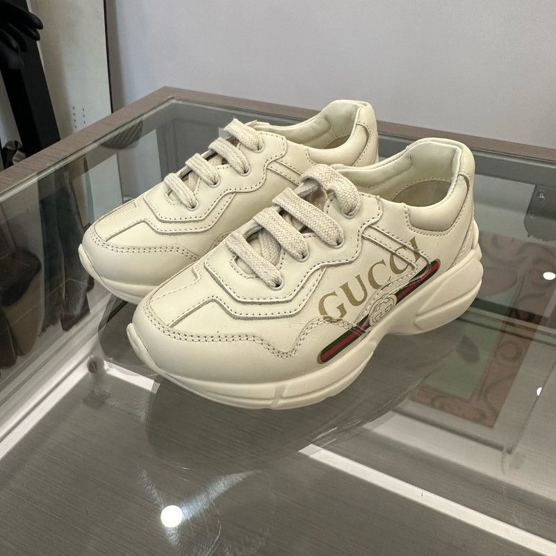 Gucci Gucci Rhyton Leather Sneakers for Kids - Size US 5 / EU 37 - 1 Thumbnail