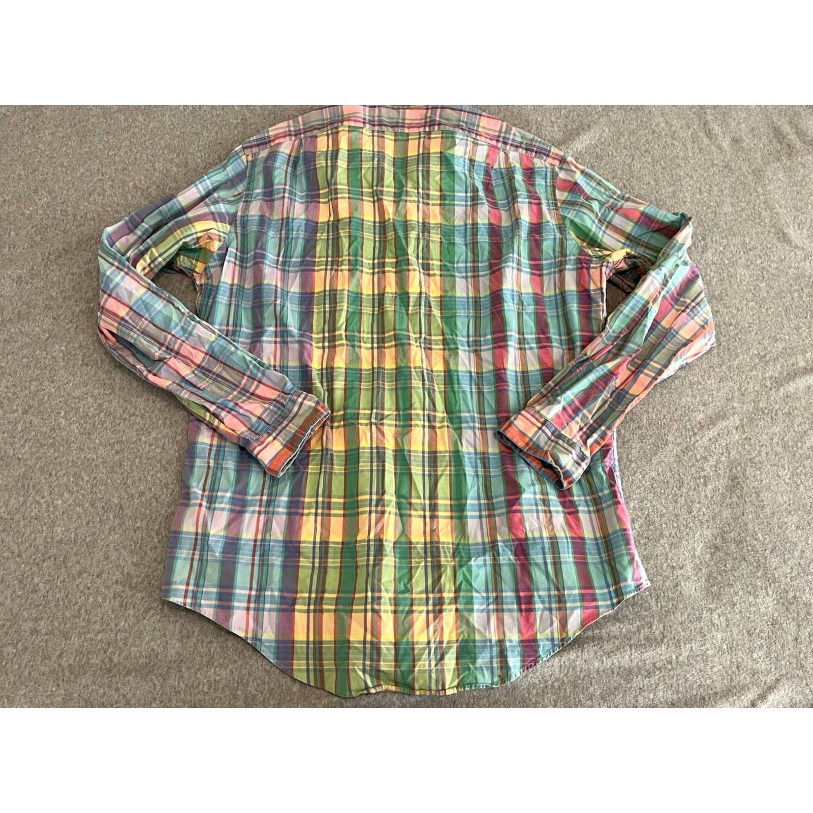 Polo Ralph Lauren Polo Ralph Lauren Shirt Plaid Long Sleeve Button-Up Mens XL Military Mulitcolor Size US XL / EU 56 / 4 - 4 Thumbnail