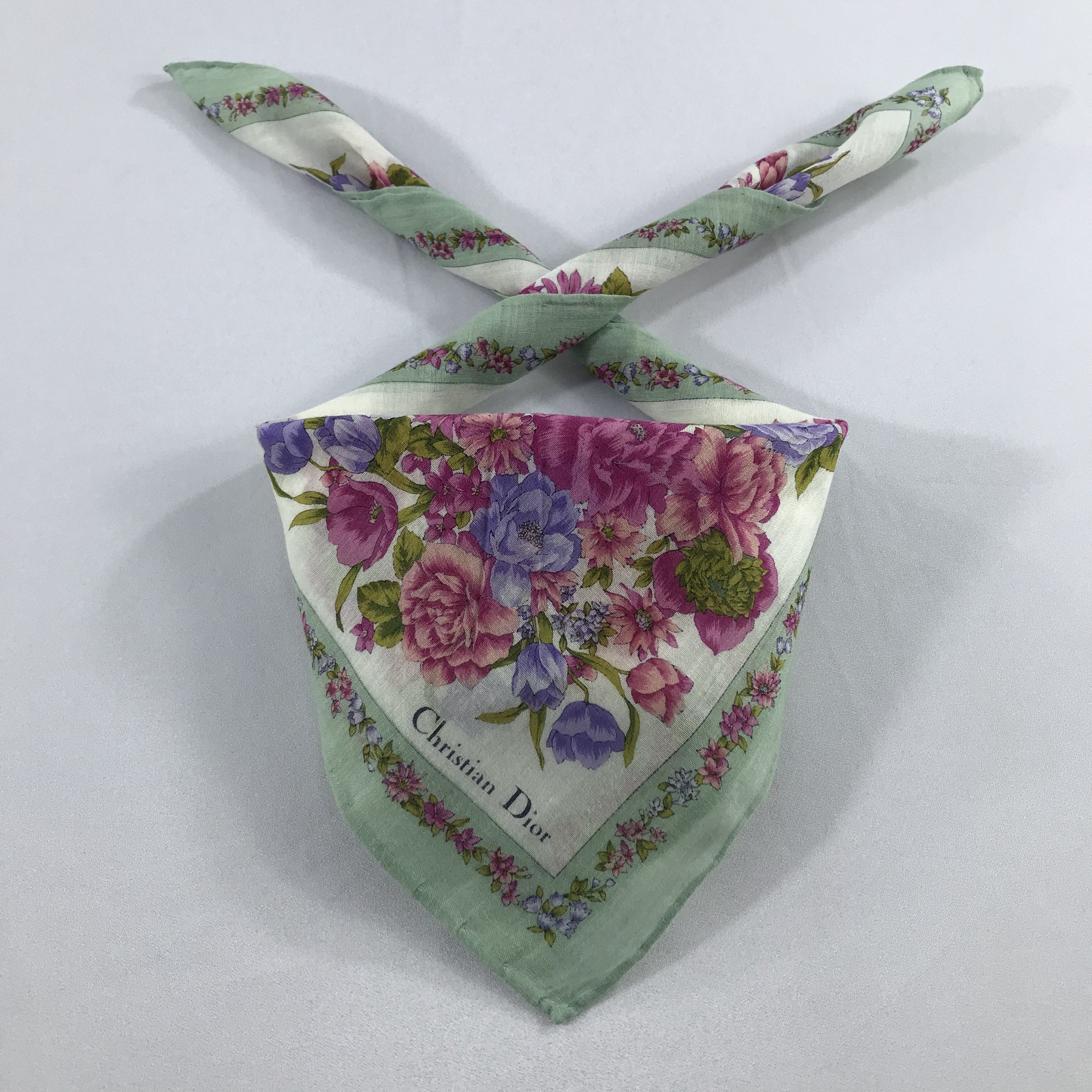 Vintage Christian Dior Bandana / Handkerchief / Neckerchief - S2227 Size ONE SIZE - 3 Thumbnail