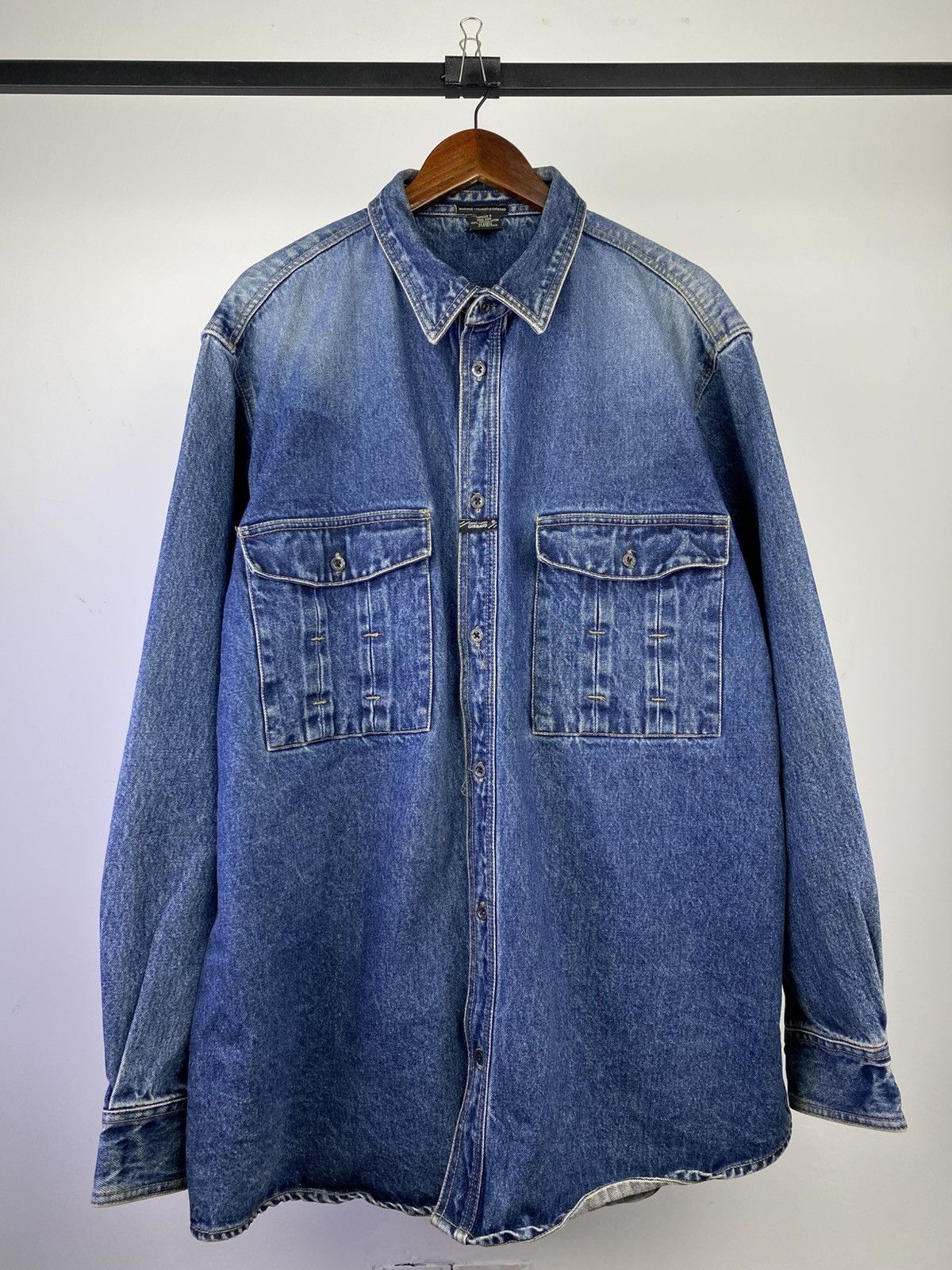 Marithe + Francois Girbaud Marithe Francois Girbaud Vintage Faded Oversized Denim Jacket Size US XL / EU 56 / 4 - 1 Thumbnail