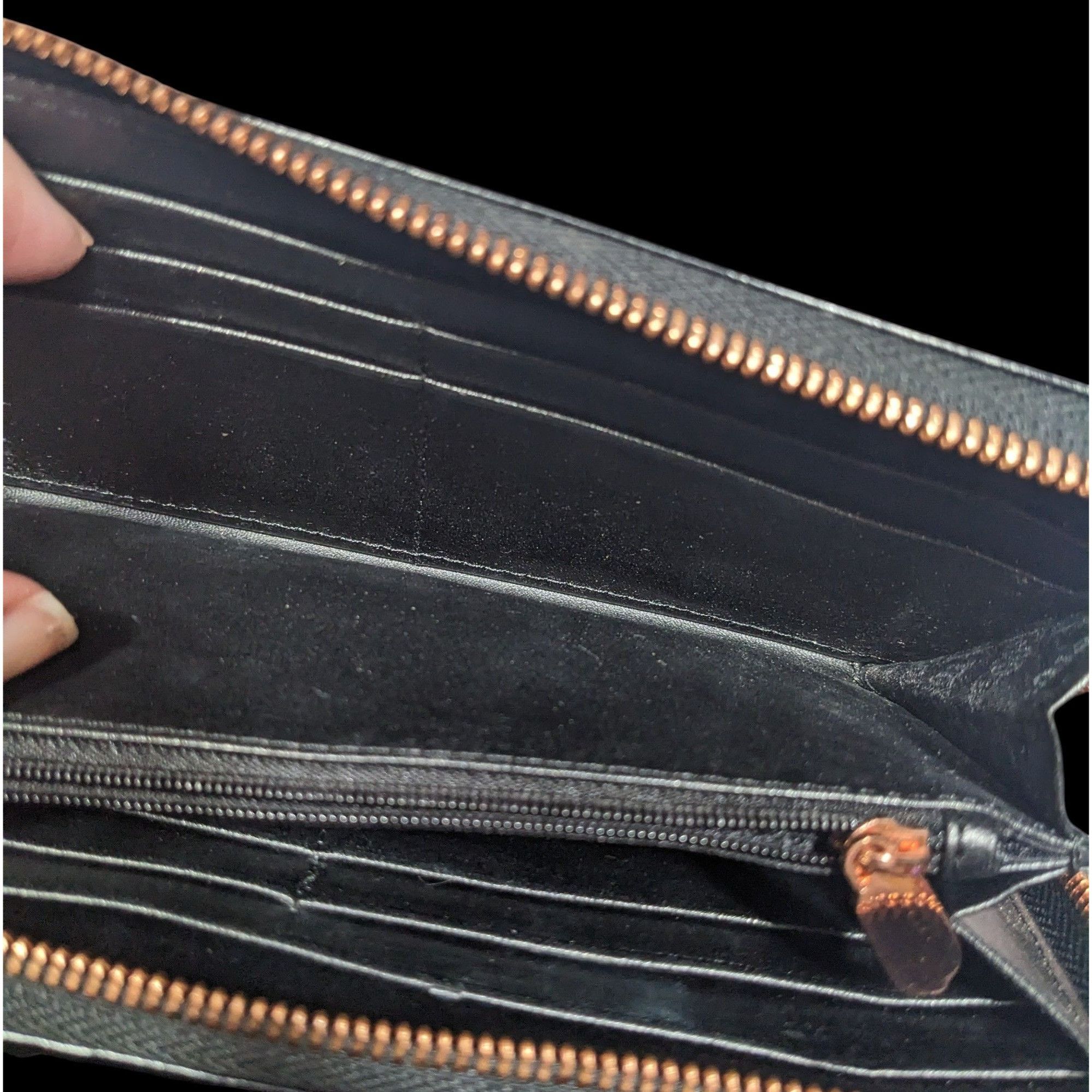 Other Folli Follie Black Leather Zip Wallet With Rose Gold Tone Ac Size ONE SIZE - 7 Thumbnail