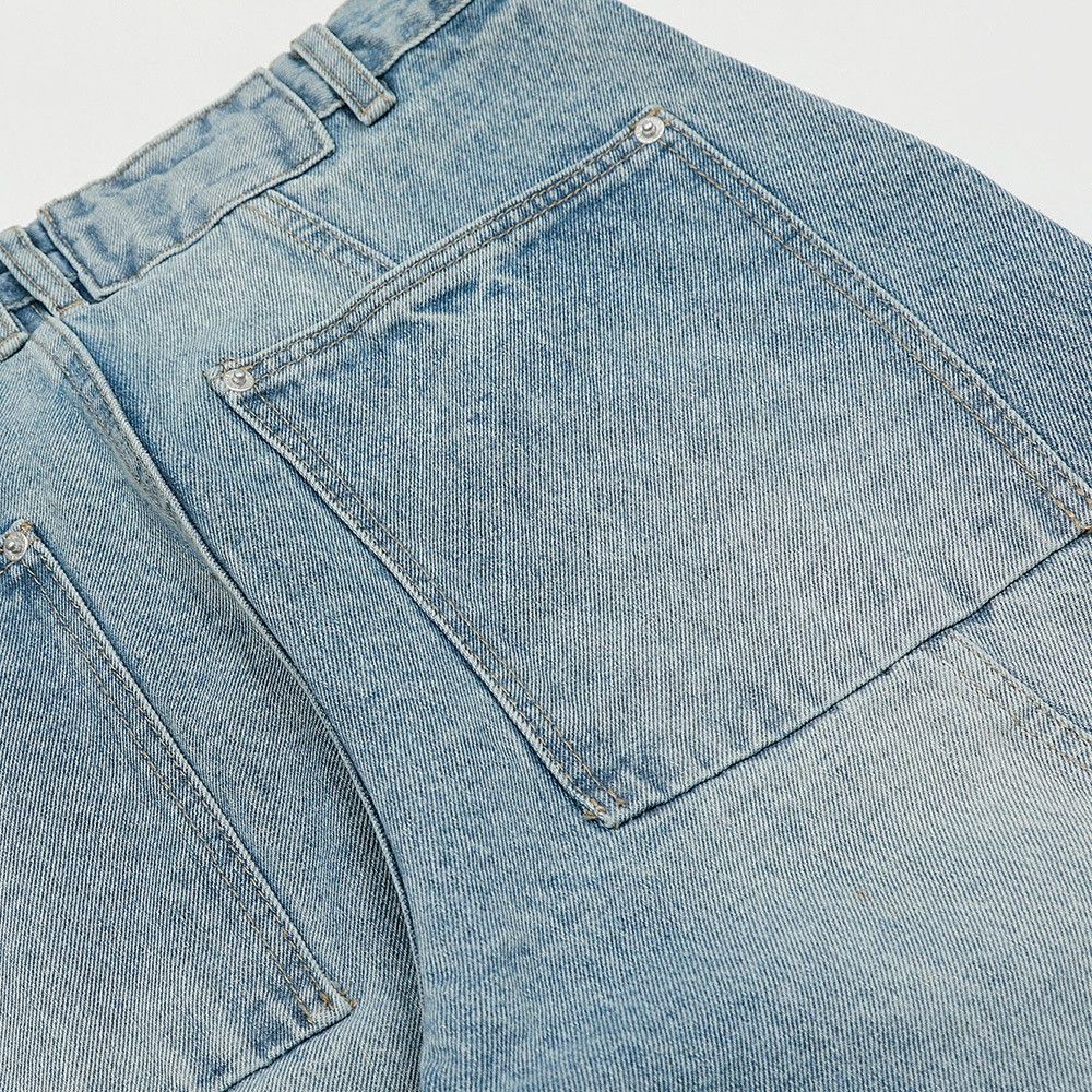 Jean Men's high street washed loose straight jeans Size US 32 / EU 48 - 6 Thumbnail