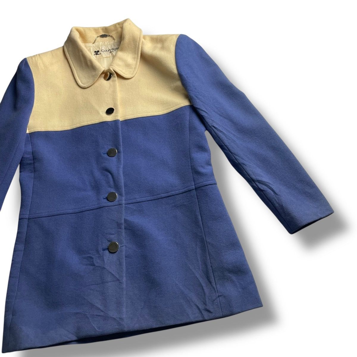 Courreges COURREGES PARIS TWO TONE 100% PURE NEW WOOL JACKET Size M / US 6-8 / IT 42-44 - 6 Thumbnail