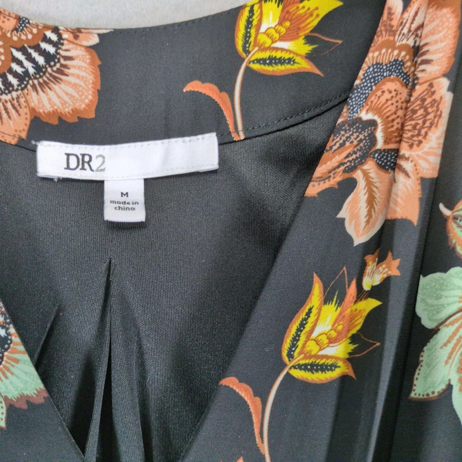 Other DR2 Black Floral High-Low Sleeveless Dress M Flowy Rayon Size M / US 6-8 / IT 42-44 - 5 Thumbnail
