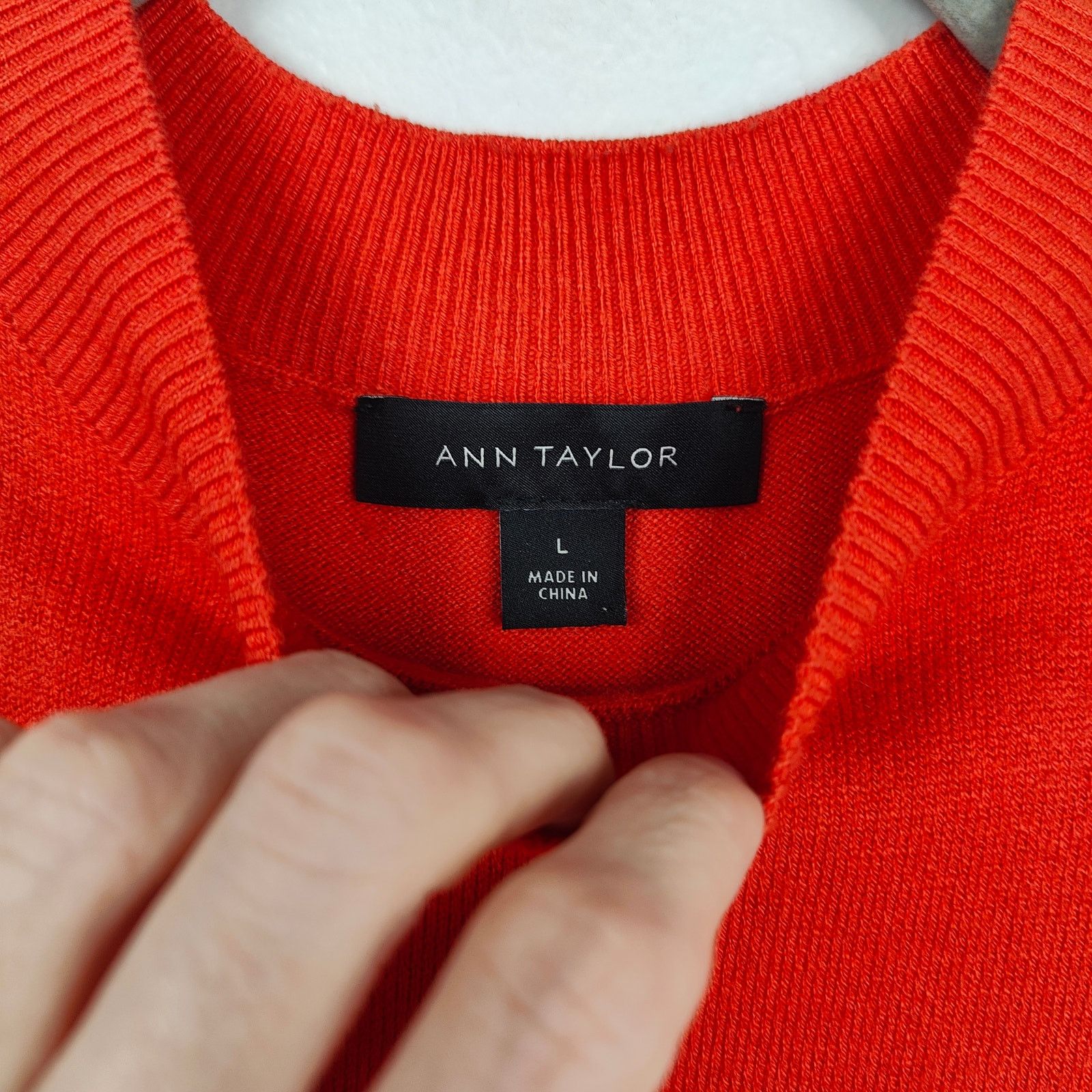 Ann Taylor Ann Taylor Sweater Womens Large Orange Red Viscose Size L / US 10 / IT 46 - 4 Thumbnail