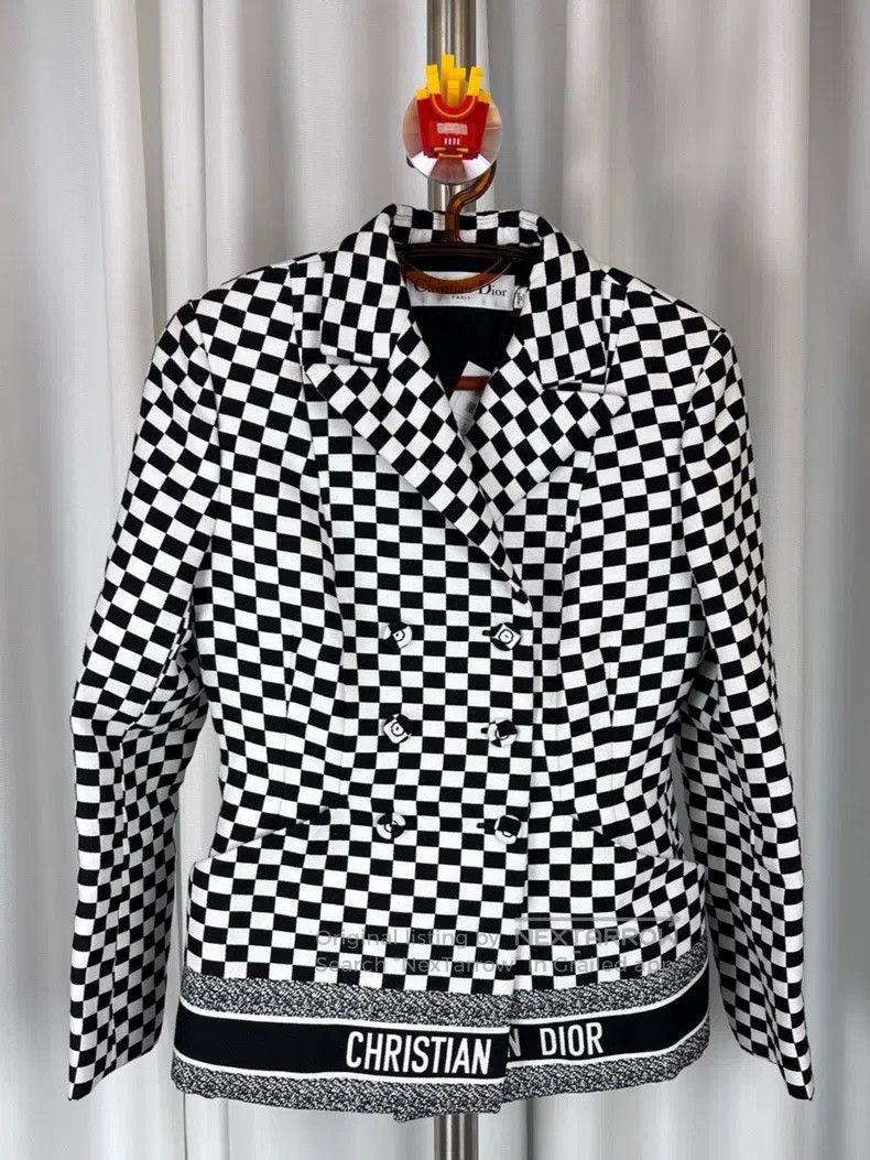 Dior Dior Black and white checkerboard suit jacket letter logo Size XS / US 0-2 / IT 36-38 - 1 Thumbnail