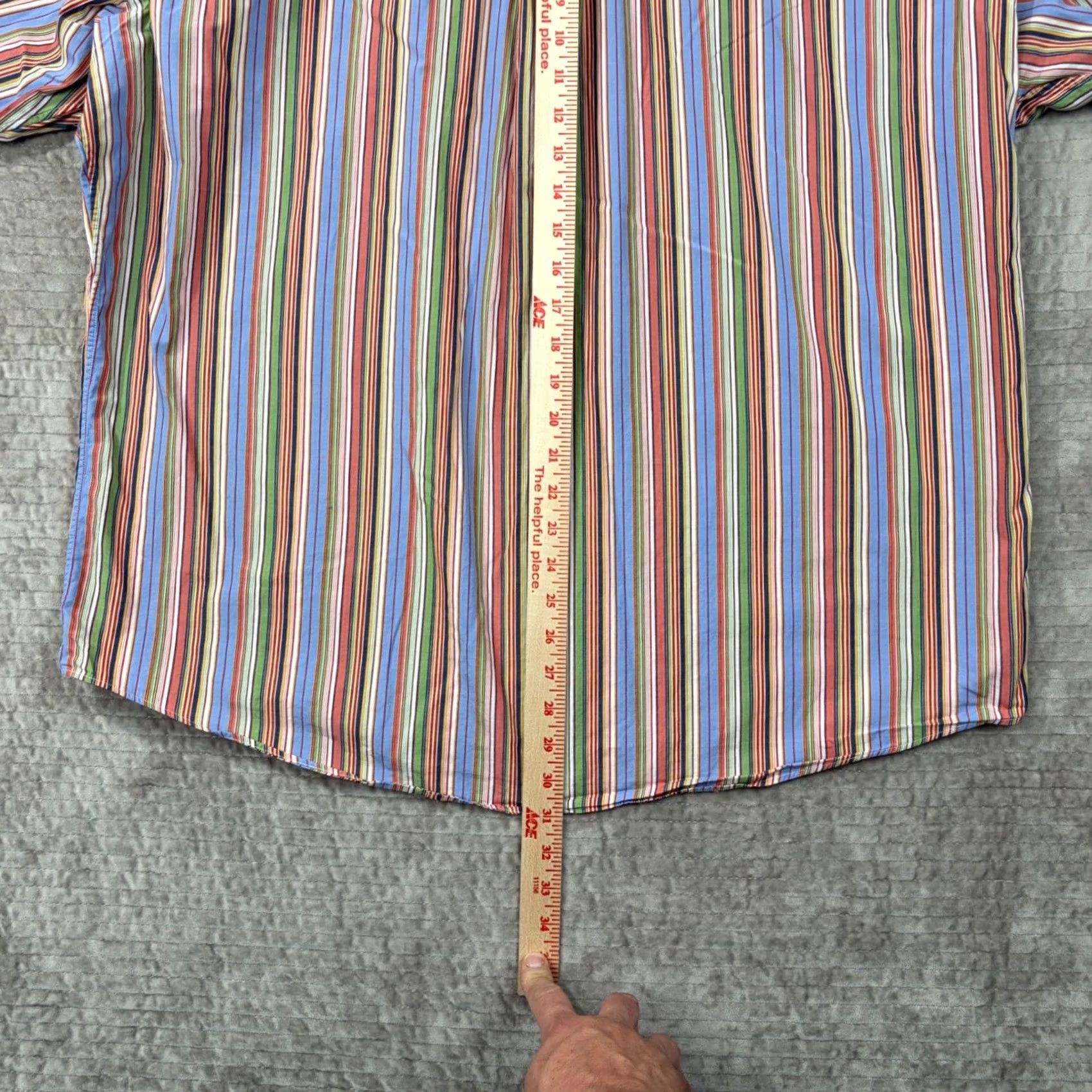 Ralph Lauren Ralph Lauren Button-Down Shirt Mens Striped Cotton 2XL Custom Fit Multicolor Button-Up Chest Embroidered Logo Size US XXL / EU 58 / 5 - 4 Thumbnail