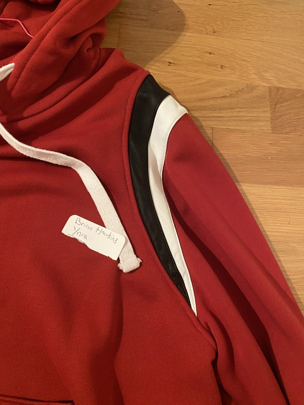 Amiri Amiri Leather-Accented Varsity Pullover Hoodie Size US XL / EU 56 / 4 - 4 Thumbnail