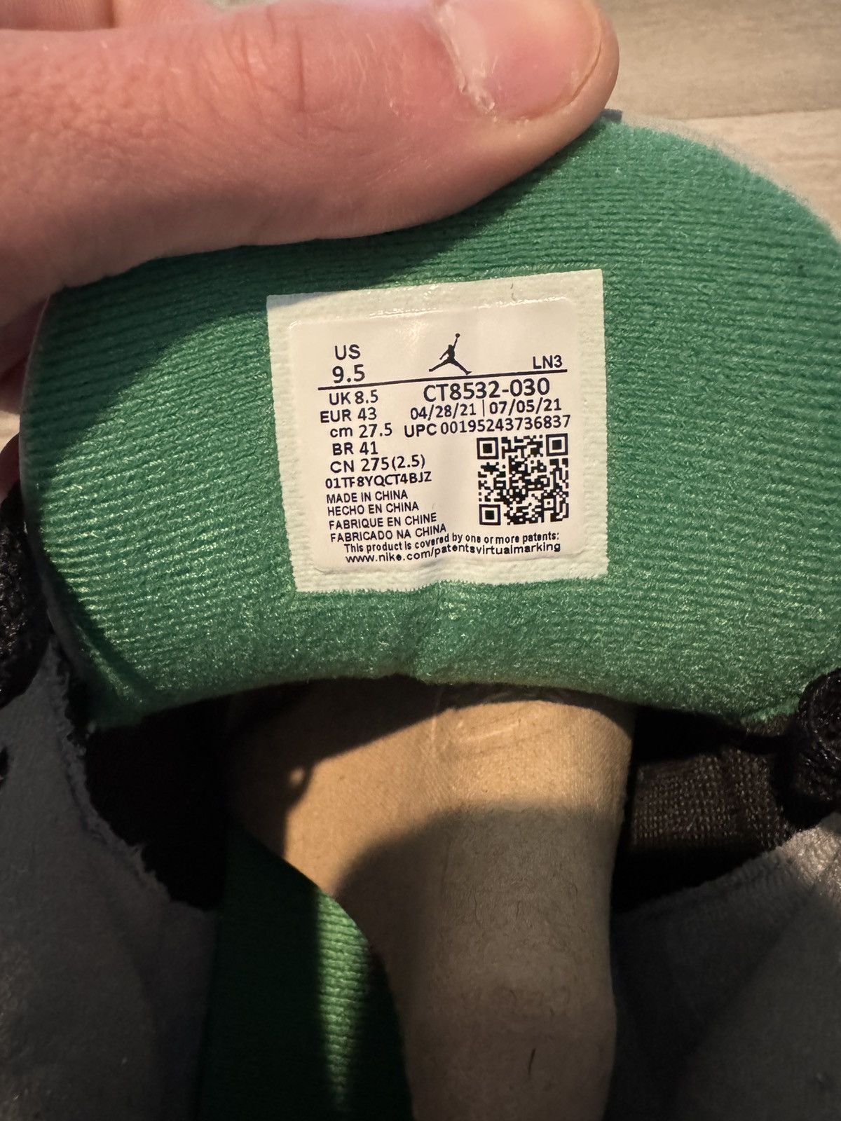Jordan Brand Jordan 3 Pine Green Size US 9.5 / EU 42-43 - 6 Thumbnail
