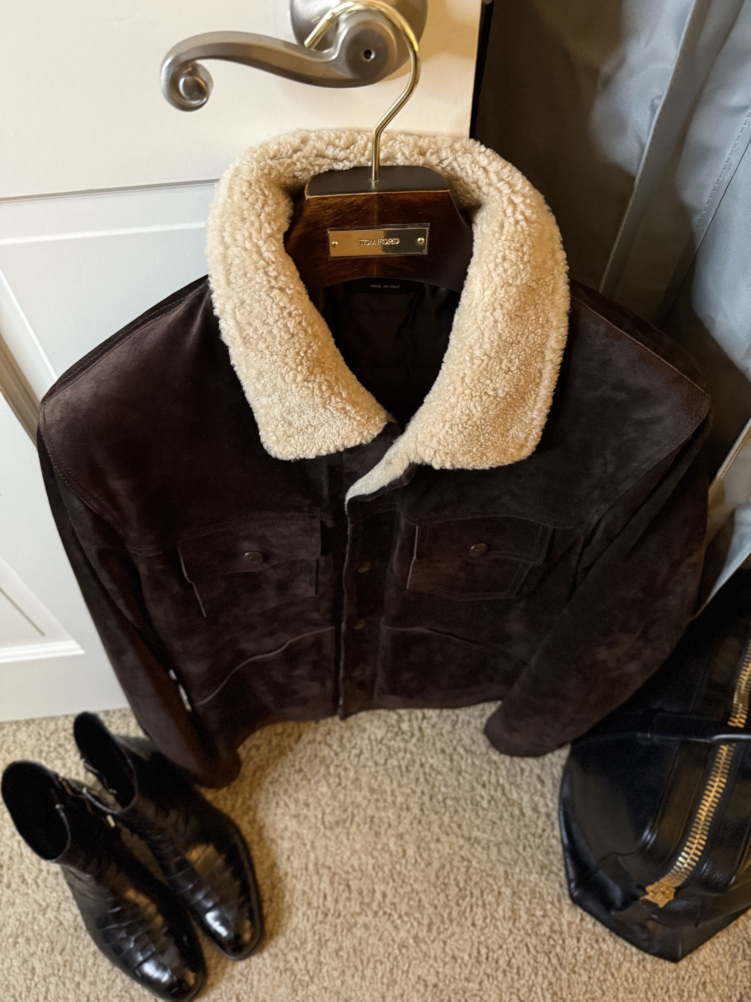 Tom Ford A-List Celeb Favorite, Coveted $9,800 w/tax Suede Shearling Size US M / EU 48-50 / 2 - 21 Thumbnail