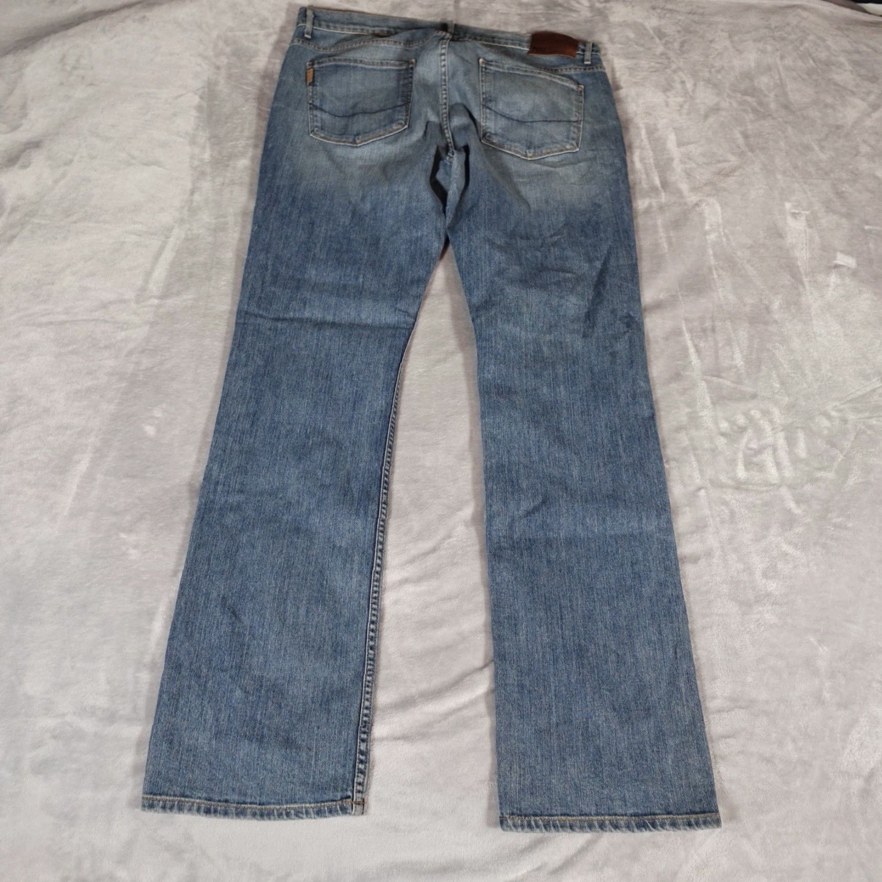 Paige Paige Jeans Mens Regular 38x34 Straight Fit Denim Blue 5-Pocket Stretch USA Made Gene Country Theme USA Waist 38 Inseam 34 Button Zip Size US 38 / EU 54 - 3 Thumbnail