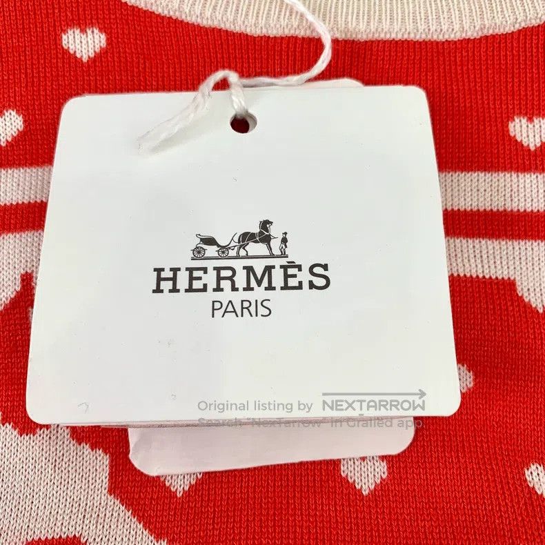 Hermes Hermes Red Pattern Printed Cashmere Silk Dress Size XXS / US 00 / IT 34 - 8 Thumbnail