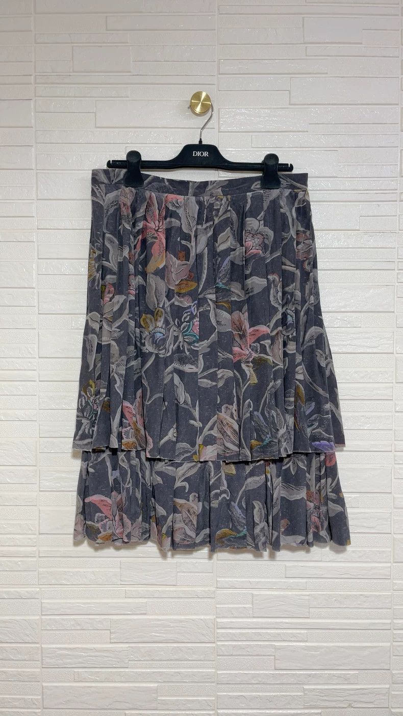 Dries Van Noten Silk Floral Midi Skirt - dmc