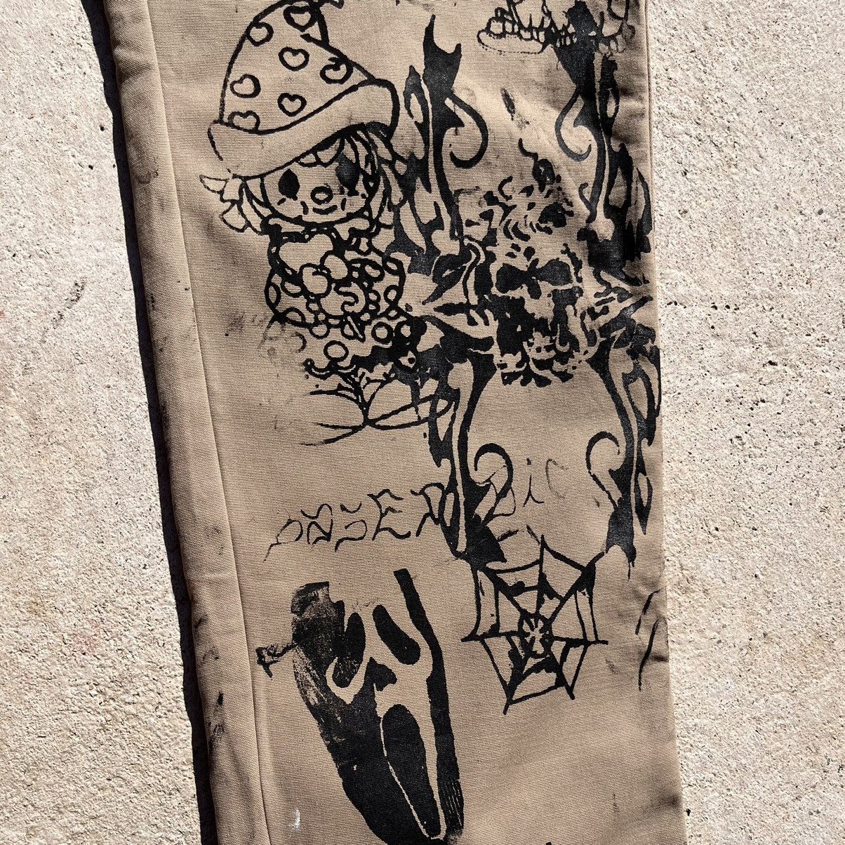 Handmade Basedbich hand printed jeans 40x32 Size US 40 / EU 56 - 3 Thumbnail