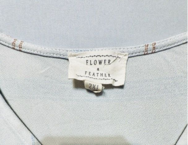 Other Flower & Feather Women’s 2XL Striped Zip-Front Blouse Size XXL / US 16-18 / IT 52-54 - 4 Thumbnail