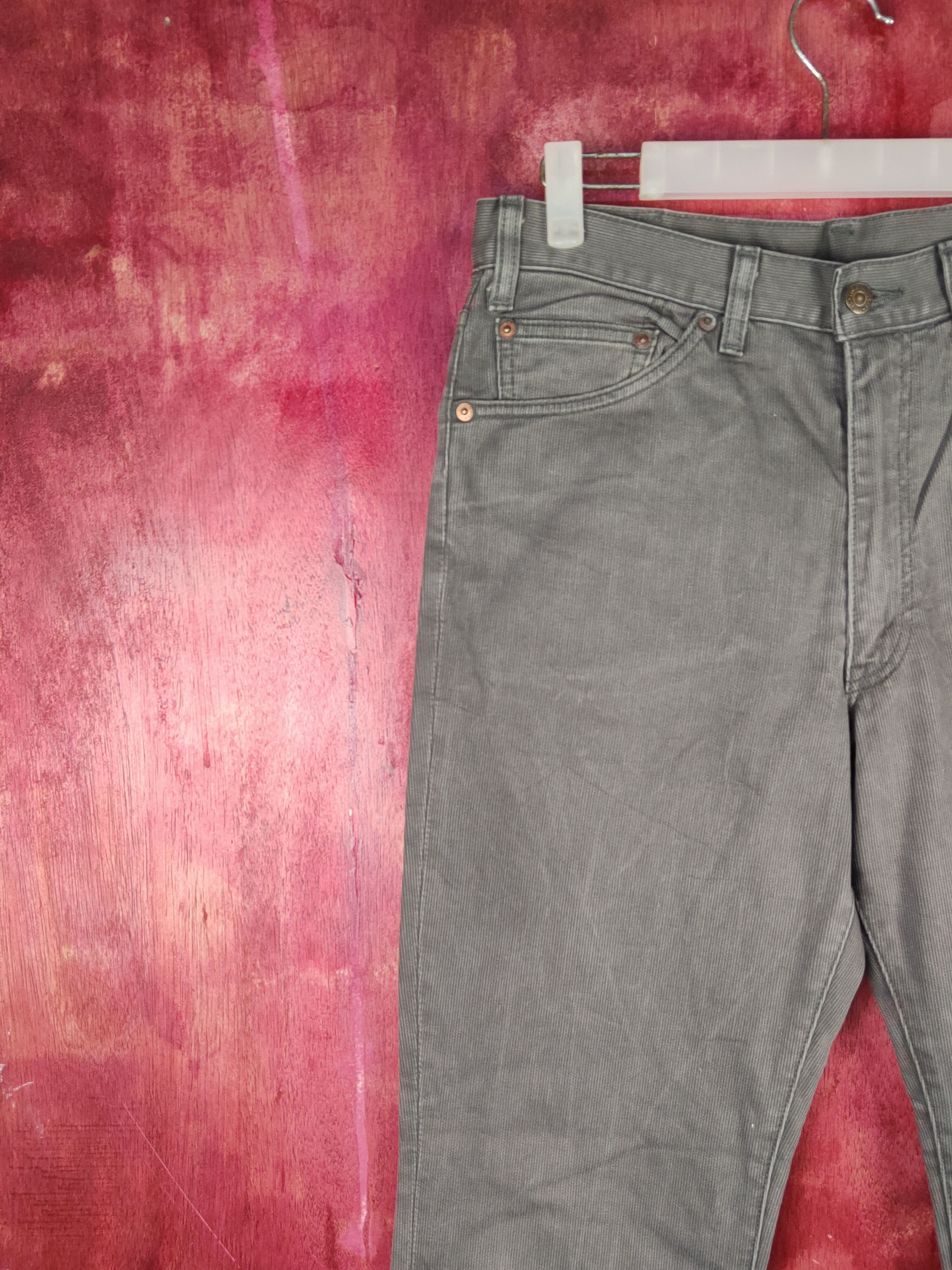 Levi's 911 Levi's Big E Dark Gray corduroy vintage Pants #S1872 Size US 33 - 3 Thumbnail