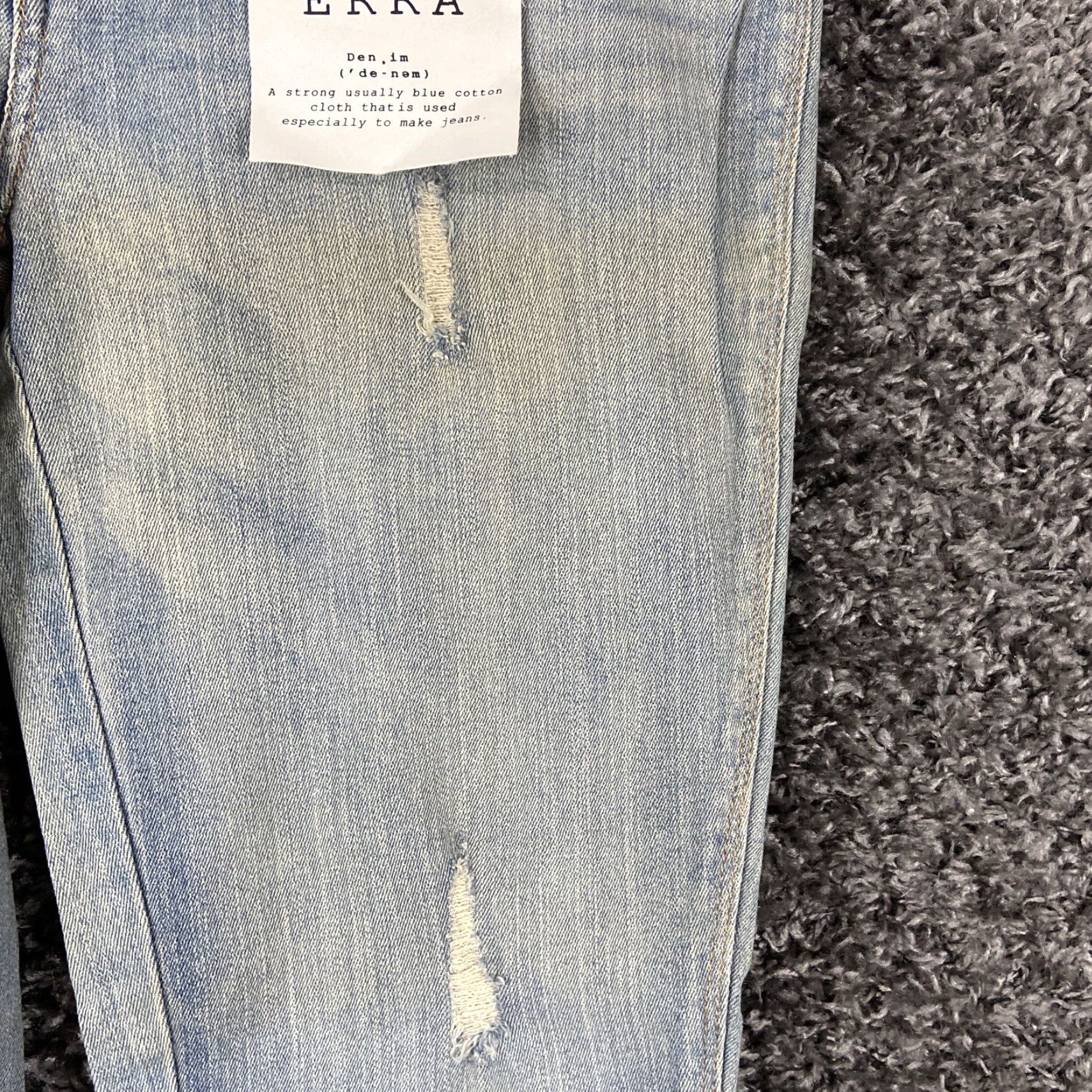 Vintage NEW Generra Distressed Skinny Jeans Blue Women’s 13 Size 34" / US 12 / IT 48 - 3 Thumbnail