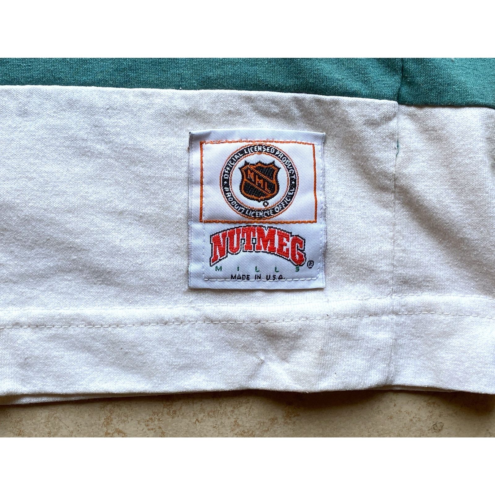 NHL × Starter Anaheim Mighty Ducks 90s NUTMEG Rugby shirt L white NHL vtg Size US L / EU 52-54 / 3 - 7 Thumbnail