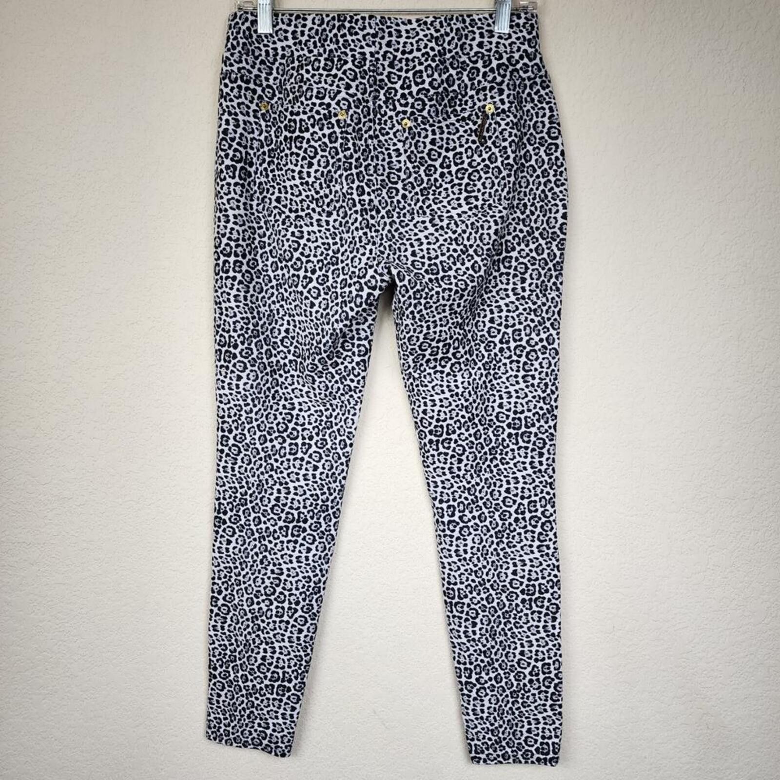 Michael Kors Michael Kors Grey Leopard Cheetah Print Skinny Pants Size 32" / US 10 / IT 46 - 3 Thumbnail