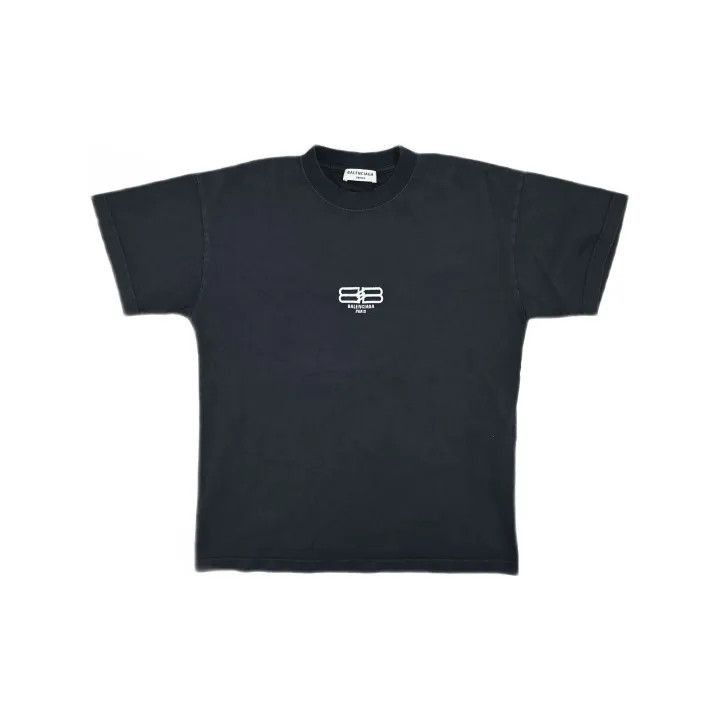Balenciaga Balenciaga Embroidered Logo Black T-Shirt 0079-2507 Size S / US 4 / IT 40 - 1 Thumbnail