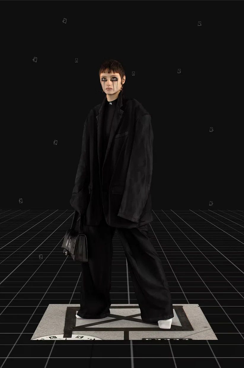 Balenciaga AW2021 HEAVYWEIGHT COTTON BLAZER SKATER JACKET Size 50R - 10 Thumbnail