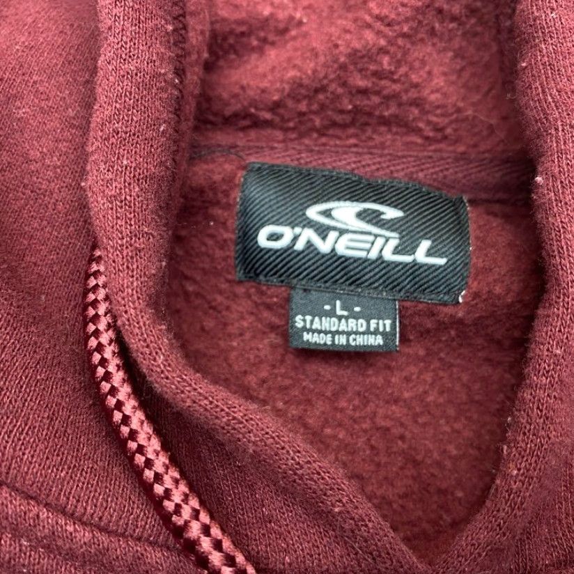 O'Neill O'NEILL Hoodie Large Maroon Pullover Hooded Logo Back Drawstring - Large Standard Fit - Men - Size L Size US L / EU 52-54 / 3 - 7 Thumbnail