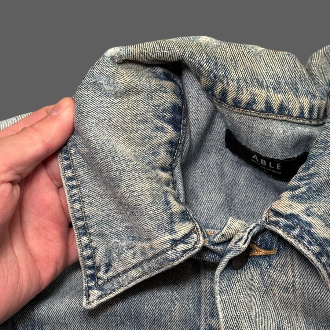 ABLE ABLE Light Wash Denim Trucker Jacket Women's Medium Size M / US 6-8 / IT 42-44 - 5 Thumbnail