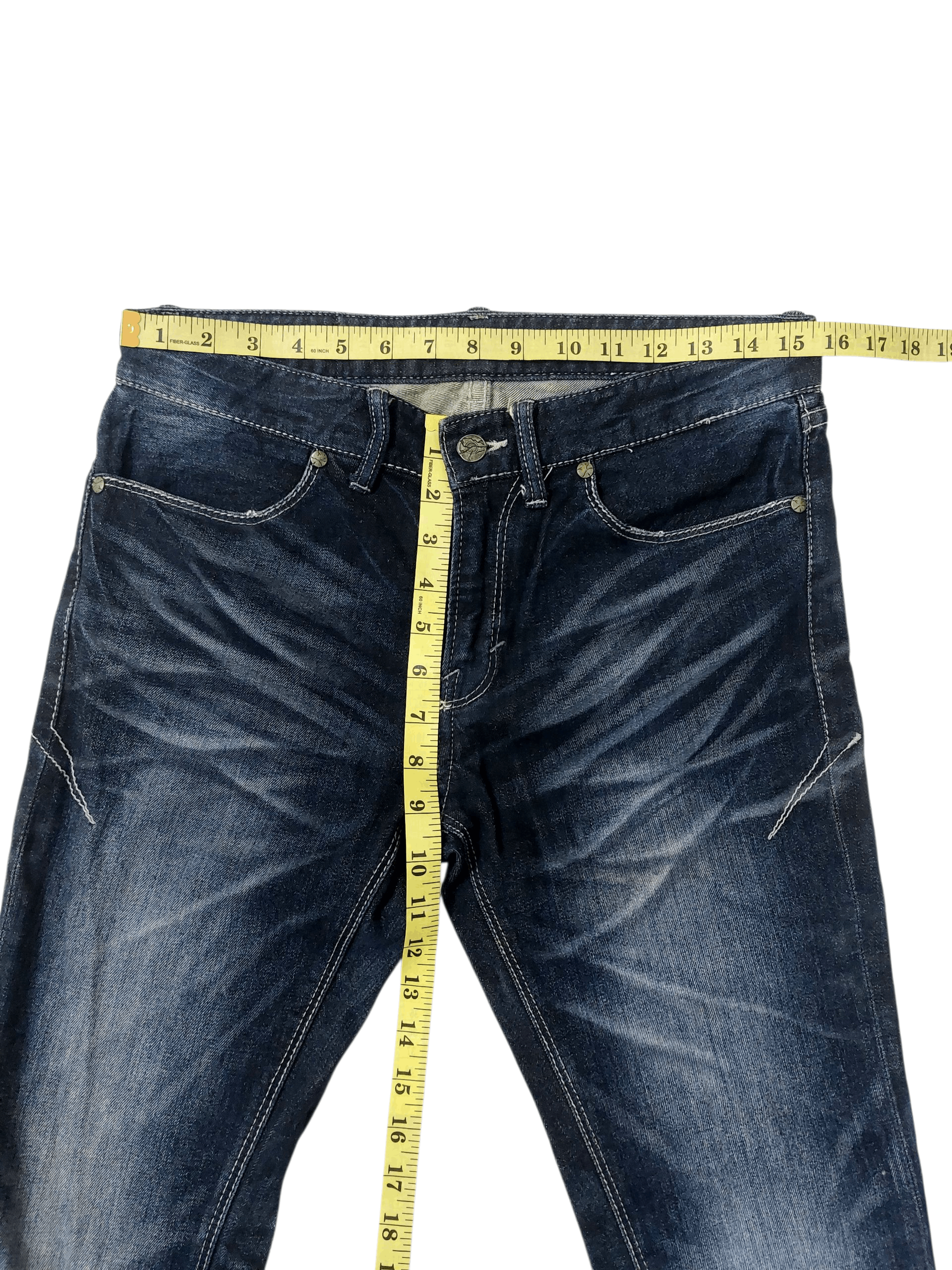 GOSTAR DE FUGA FUGA Spiral Distressed Denim Size US 31 - 16 Thumbnail