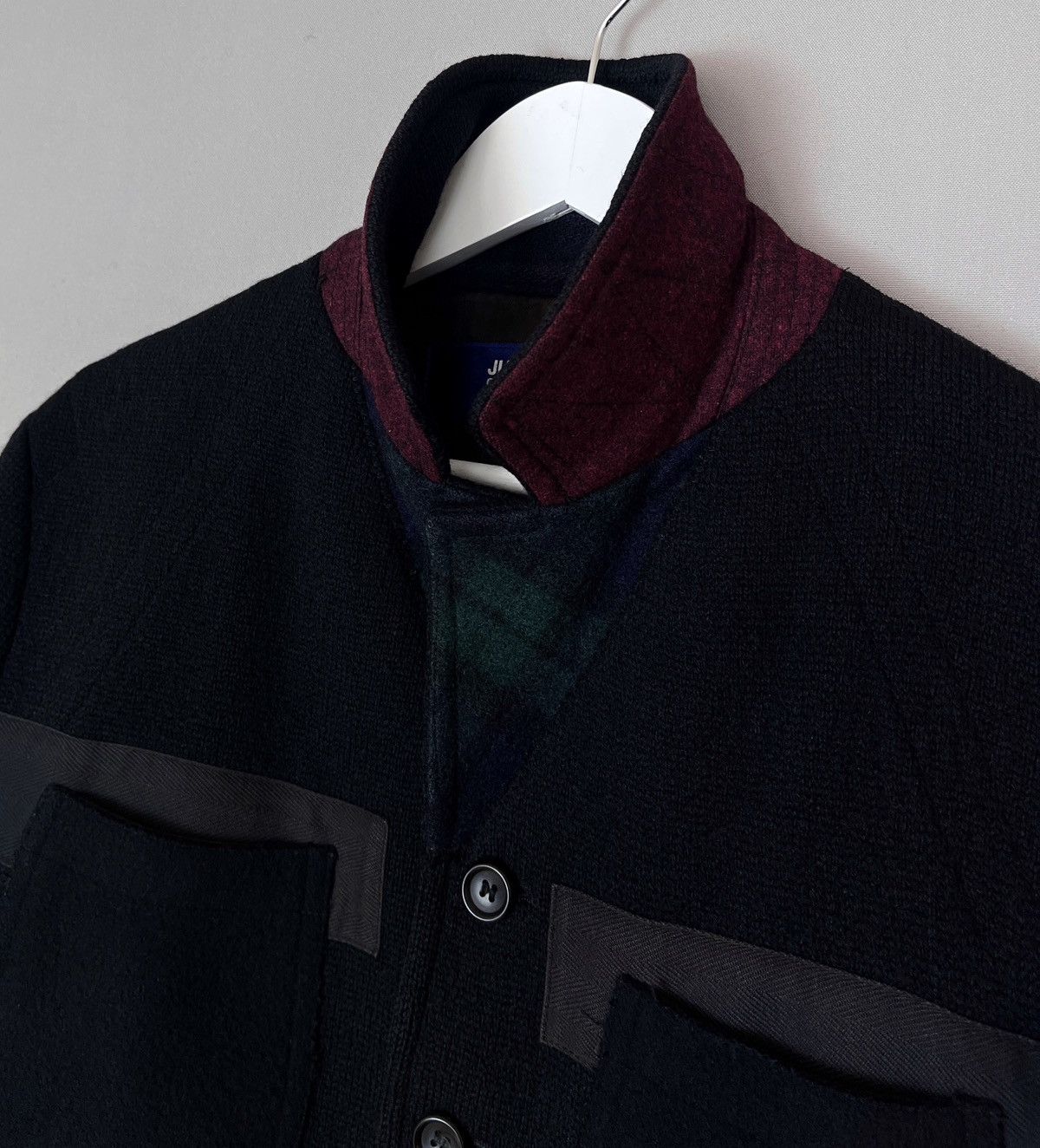 Comme des Garcons × Comme des Garcons Homme Plus × Junya Watanabe 🔥RUNWAY 2011 JUNYA WATANABE WOOL PANELED JACKET Size US L / EU 52-54 / 3 - 10 Thumbnail