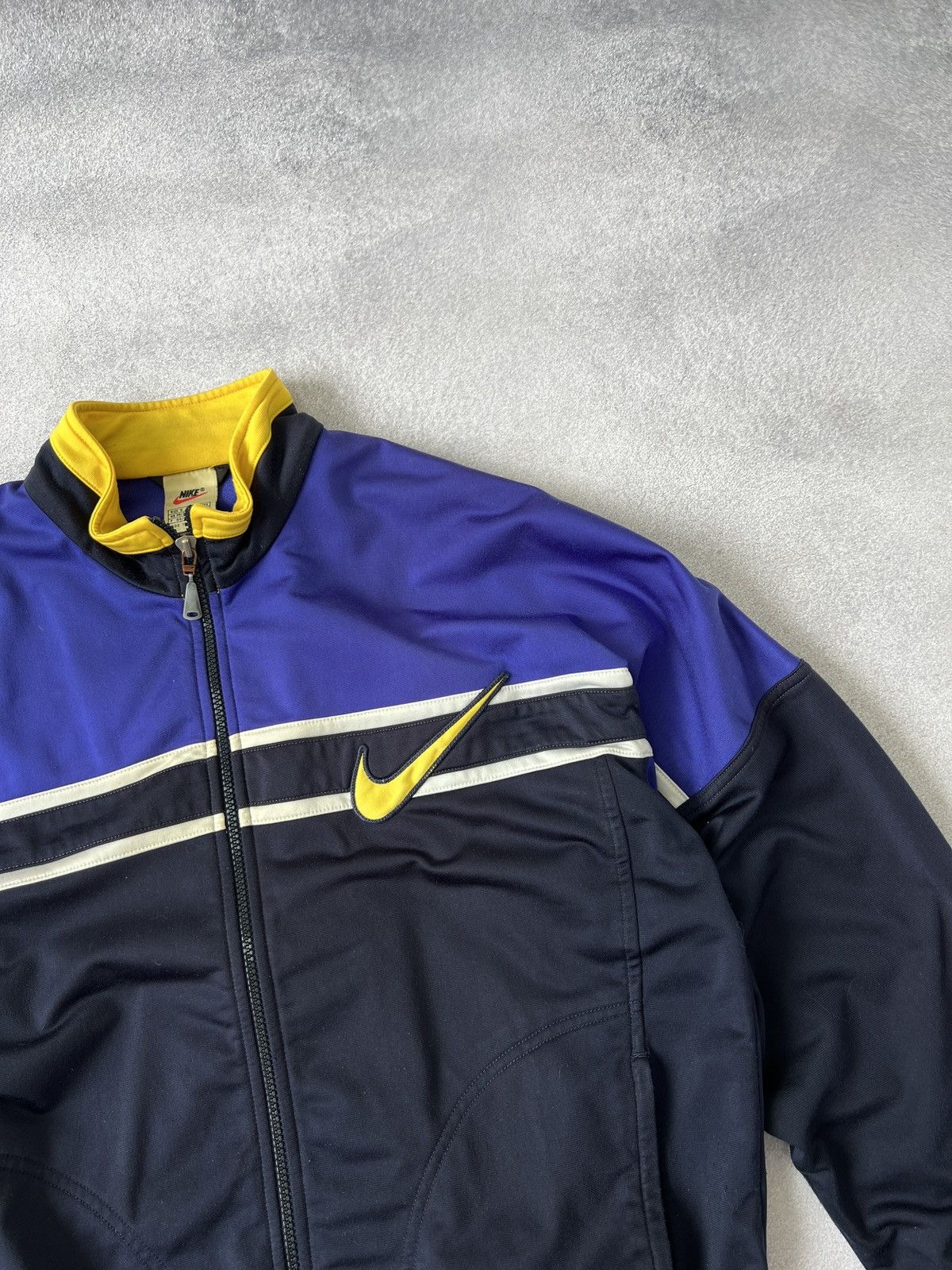 Nike × Vintage Vintage Nike Tracksuit Blue Yellow Retro Style Big Logo Size US S / EU 44-46 / 1 - 6 Thumbnail