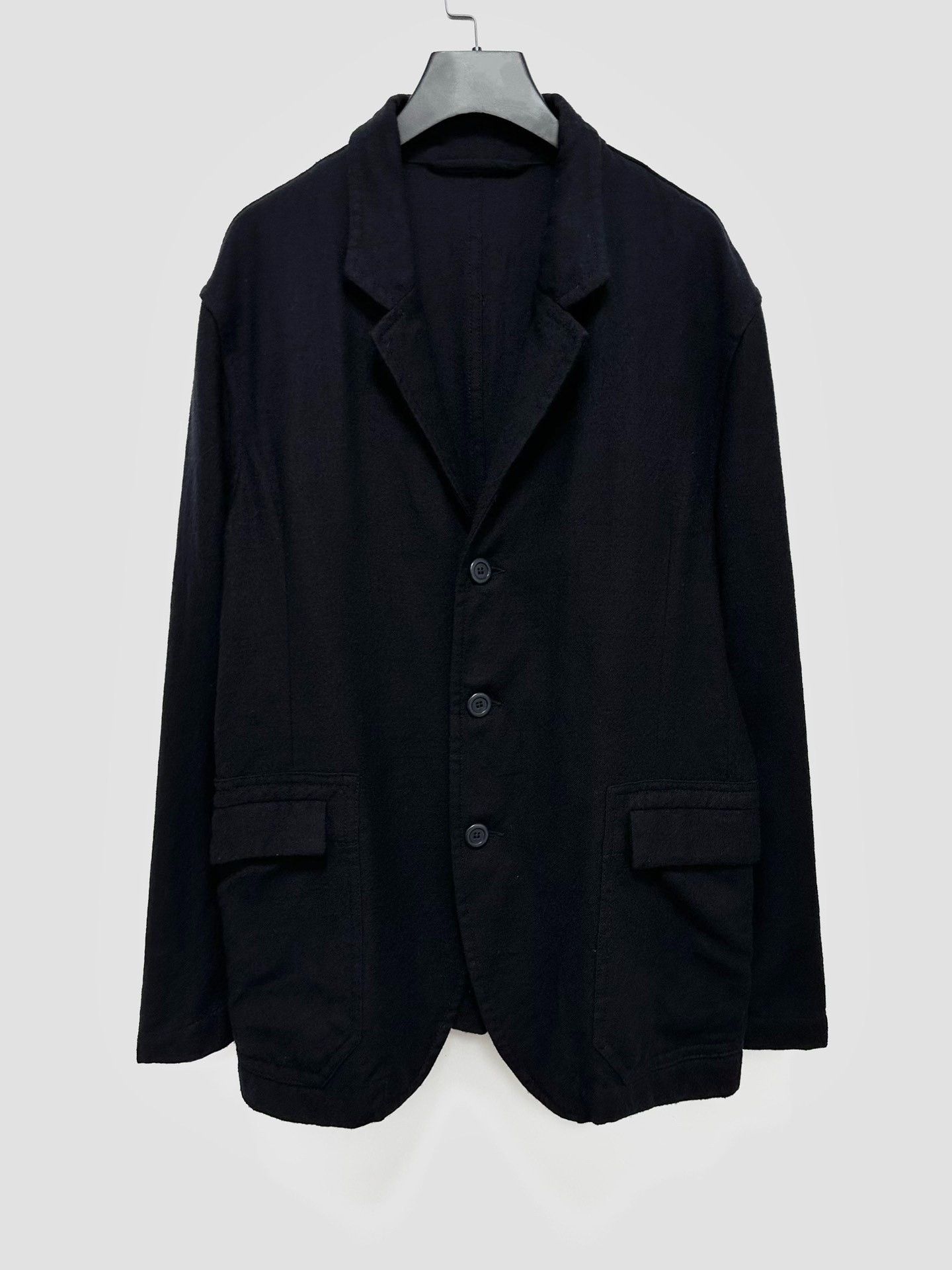 Casey Casey Wool Black Blue Coat