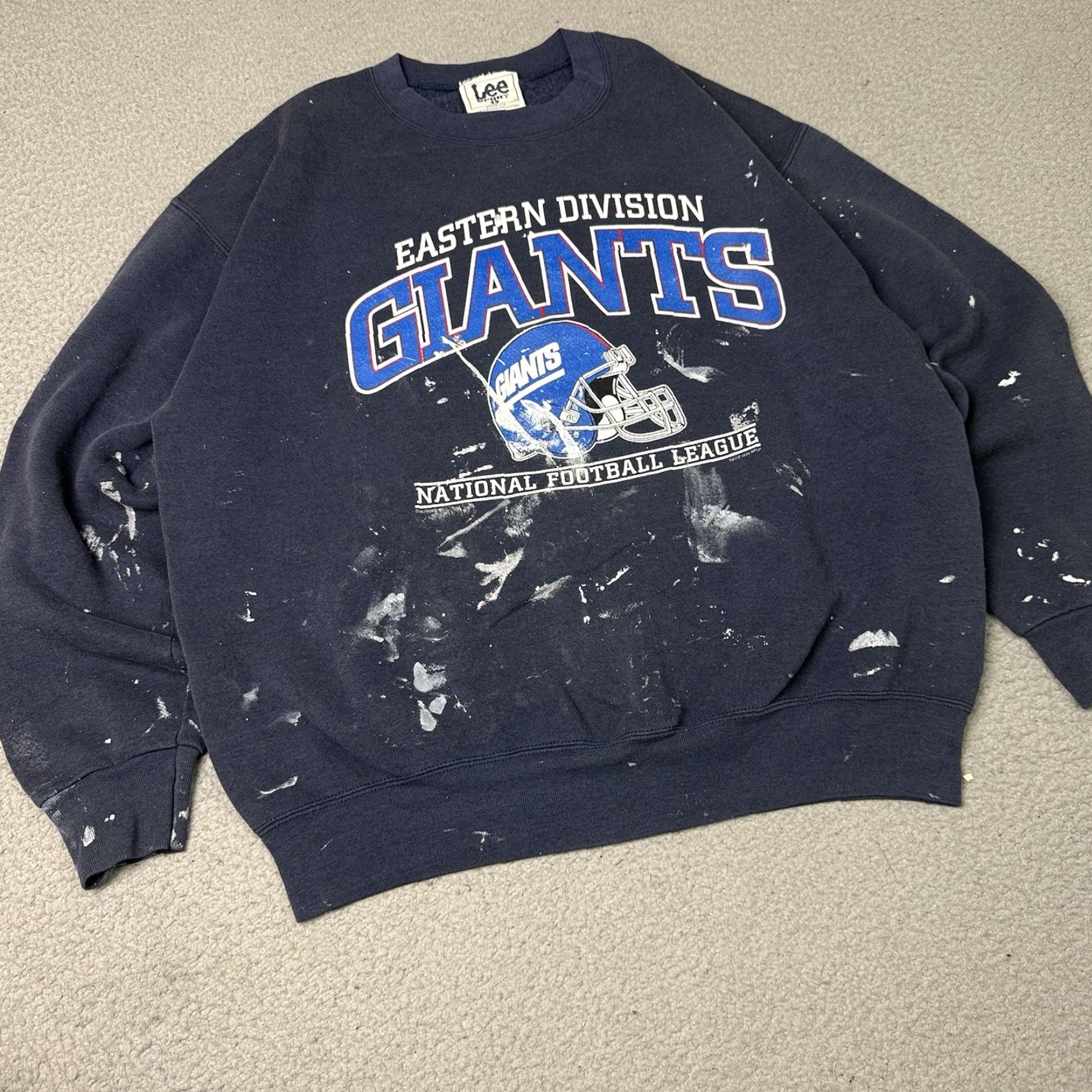 Lee VINTAGELee sport Sweatshirt Mens L Blue New York Giants 90s Distressed Pullover Size US L / EU 52-54 / 3 - 7 Thumbnail