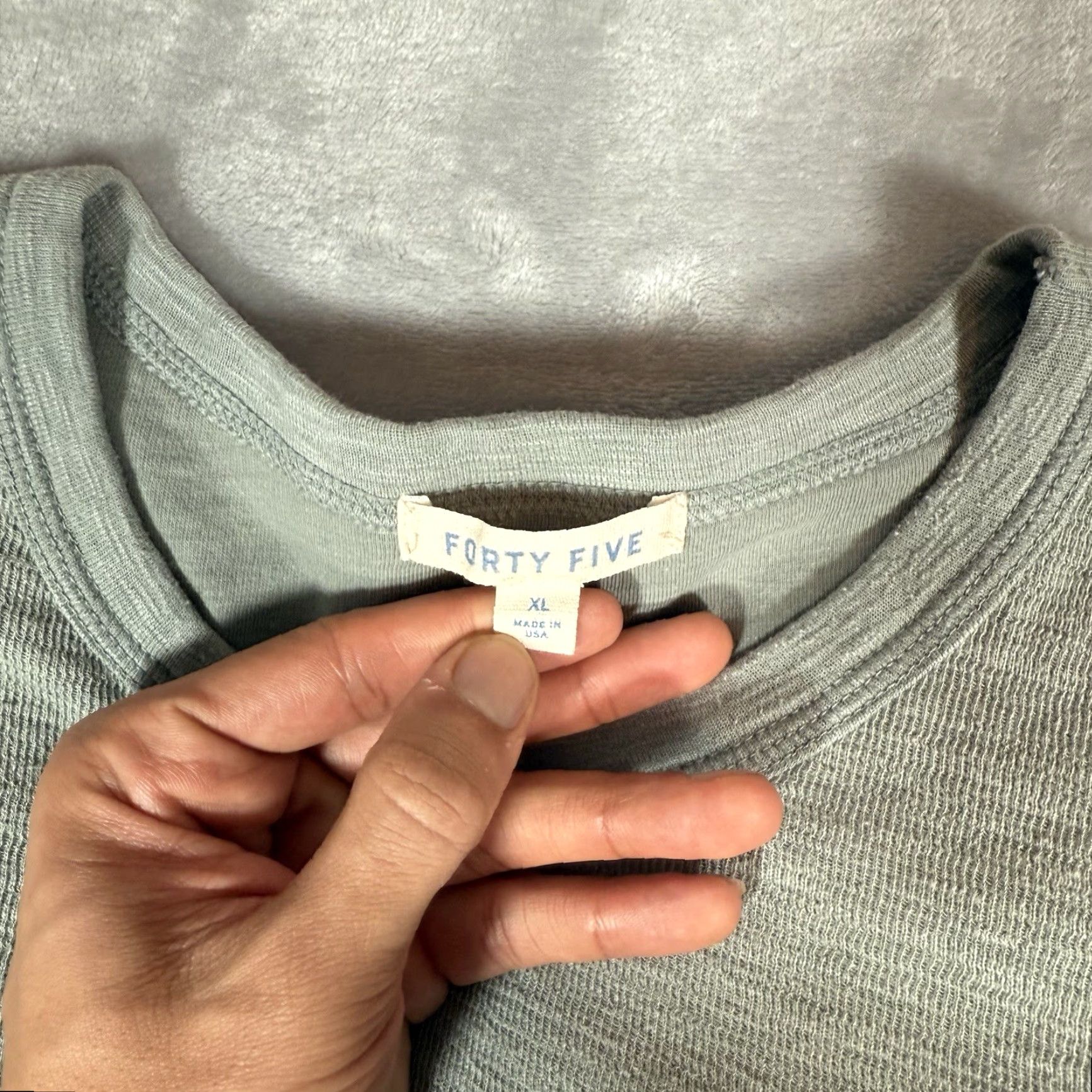Vintage VINTAGE? Wait - Forty Five Pocket Long Sleeve T Shirt Mens XL Light Green Size US XL / EU 56 / 4 - 3 Thumbnail