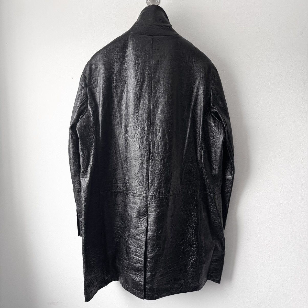 Prada Prada FW2003 Textured ”Crocodile” Embossed Leather Coat Size US L / EU 52-54 / 3 - 5 Thumbnail