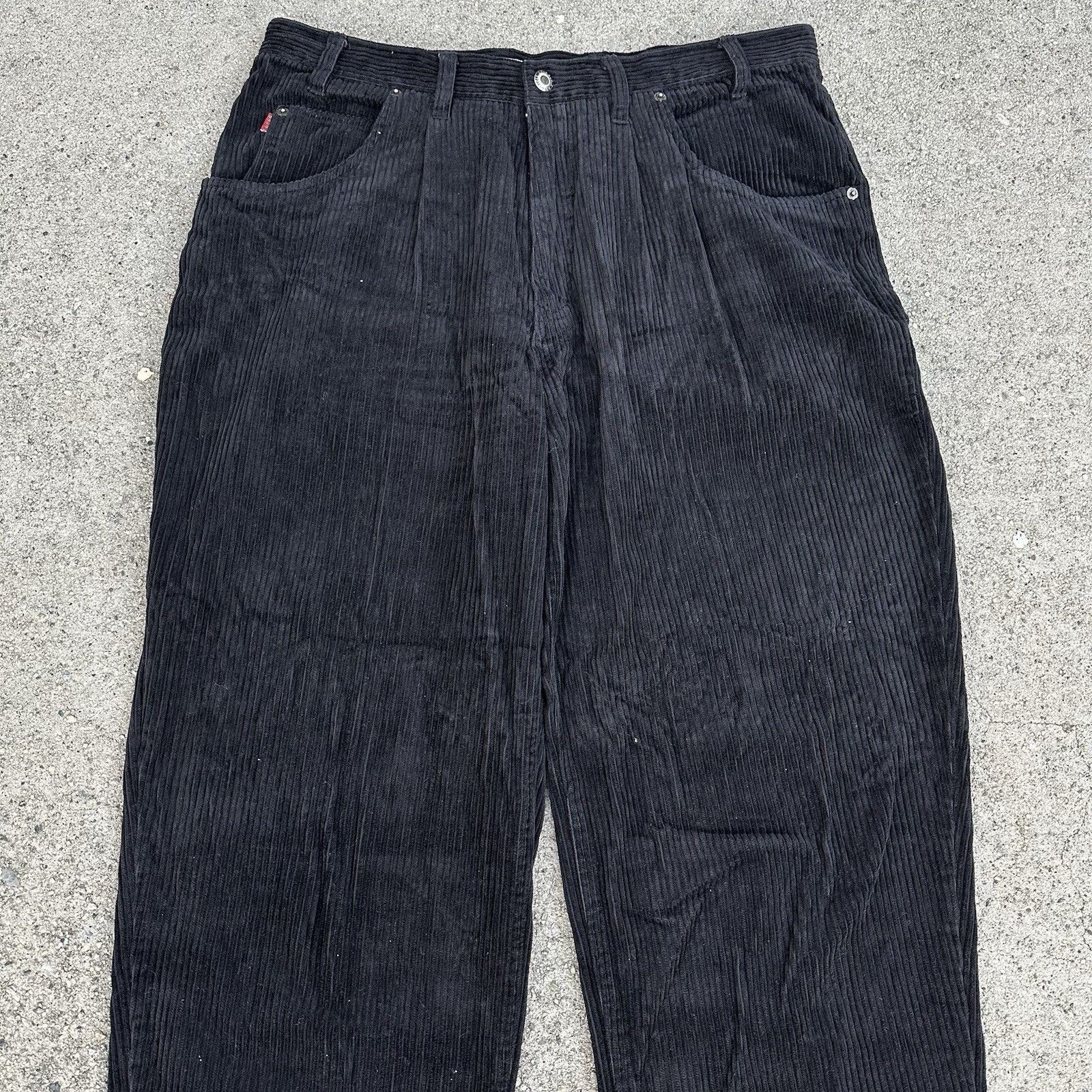 Bugle Boy × Vintage Vintage 90s Bugle Boy Gold Crest Corduroy Baggy Pants 36x32 Size US 36 / EU 52 - 2 Thumbnail