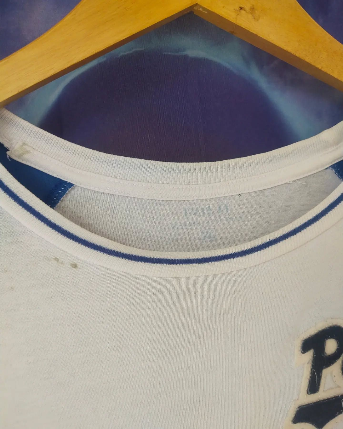 Polo Ralph Lauren Polo Ralph Lauren Blue and White Spellout Longsleeve Size XL / US 12-14 / IT 48-50 - 3 Thumbnail