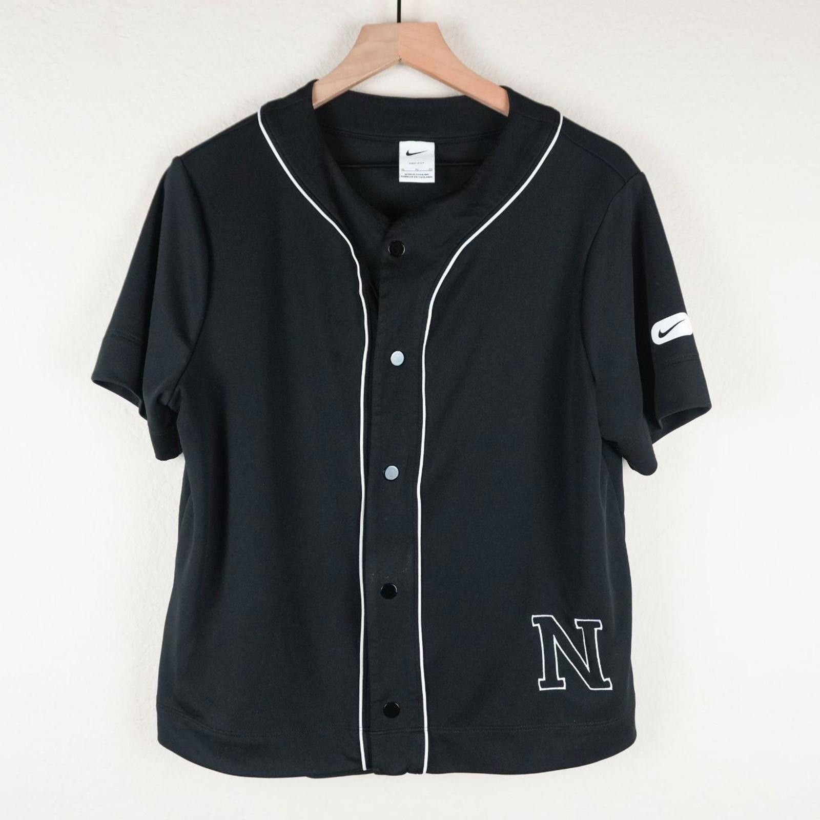 Nike Nike Shirt Kid's XL Black Dri Fit Baseball Size US XXS / EU 40 - 1 Thumbnail