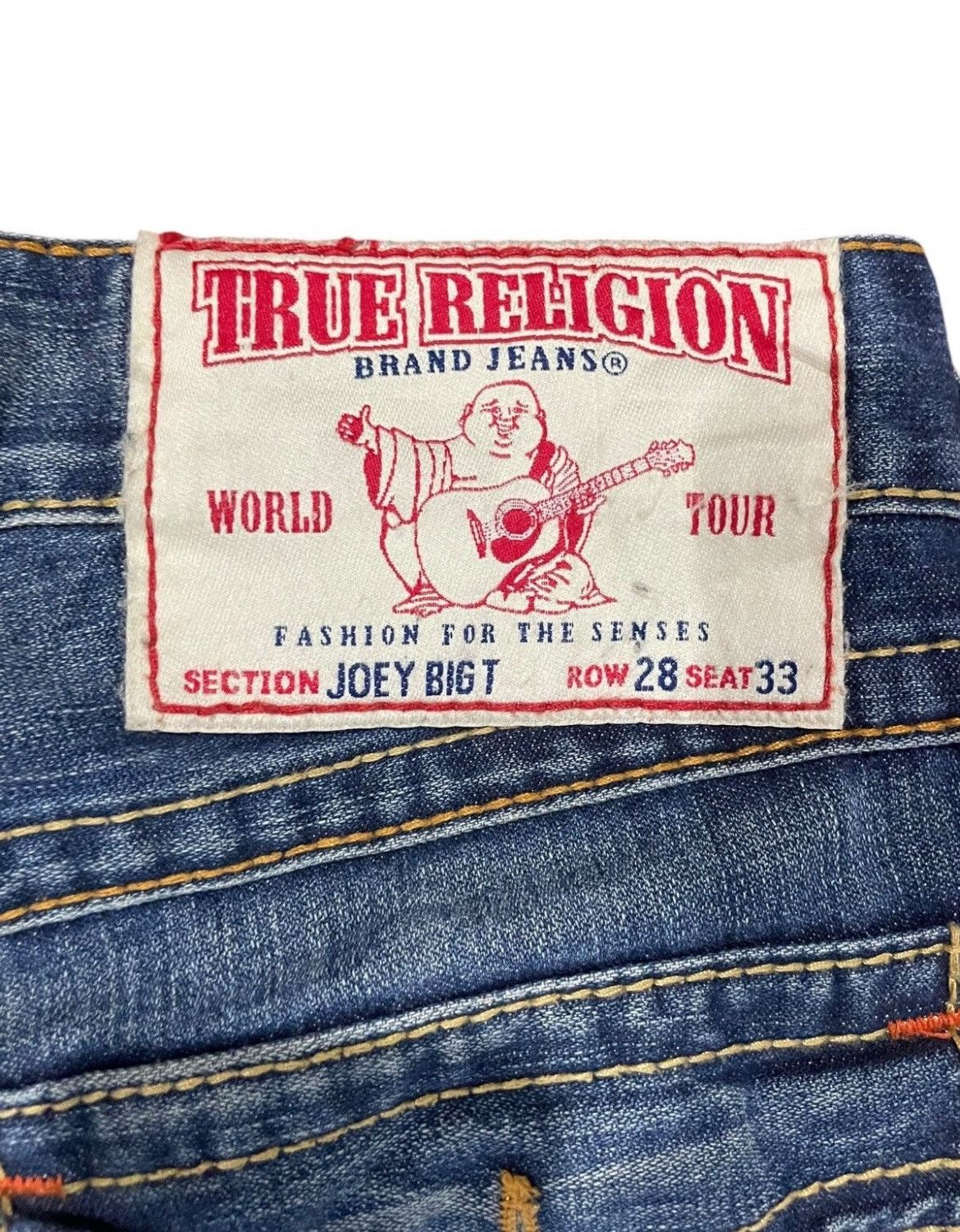 True Religion True Religion Bold Thread Pocket Stitch Destroyed Jeans Size US 32 / EU 48 - 19 Thumbnail
