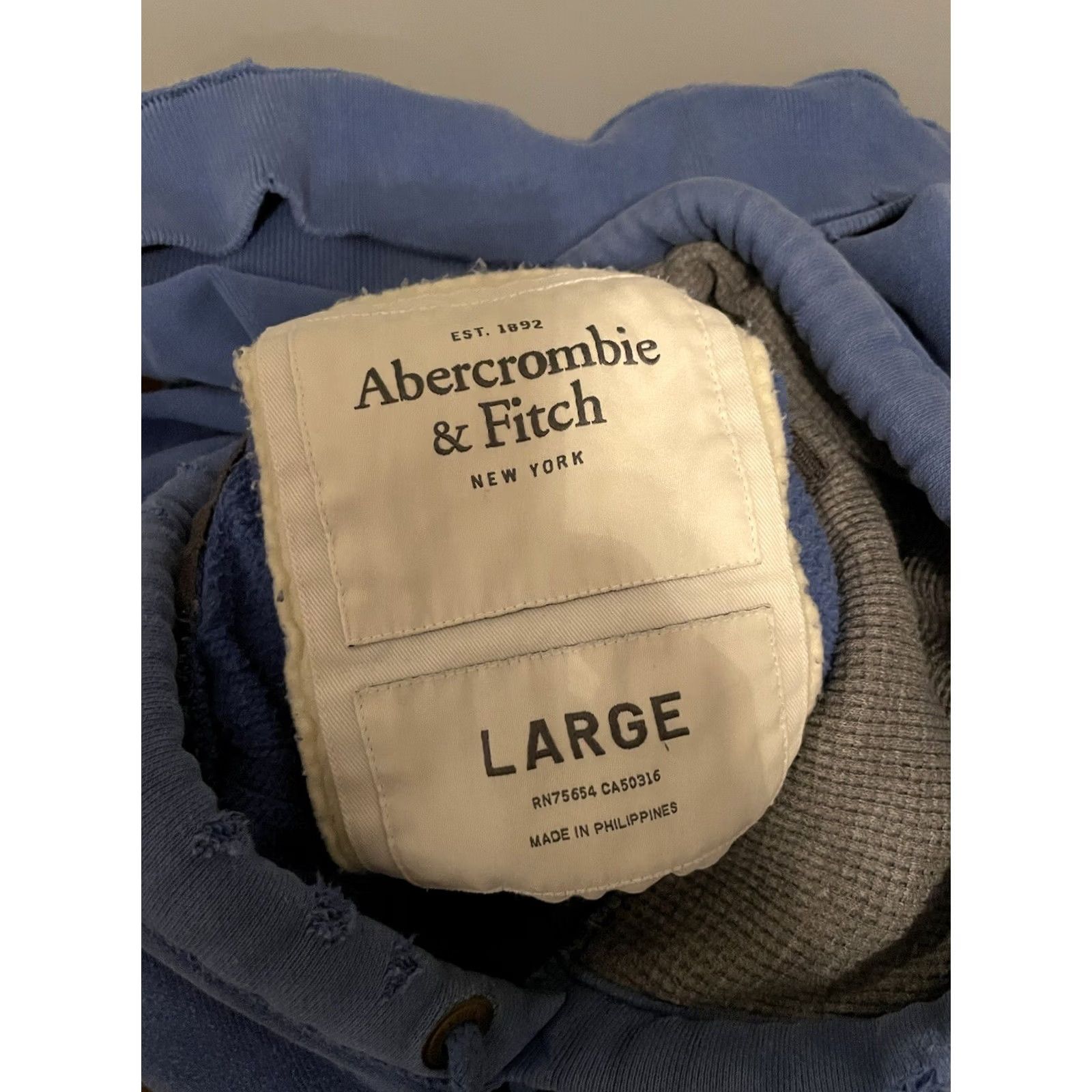 Abercrombie & Fitch Vintage Abercrombie Fitch Sweater Men L Blue Heavyweight Hoodie Sweatshirt Y2K (B306) Size US L / EU 52-54 / 3 - 6 Thumbnail