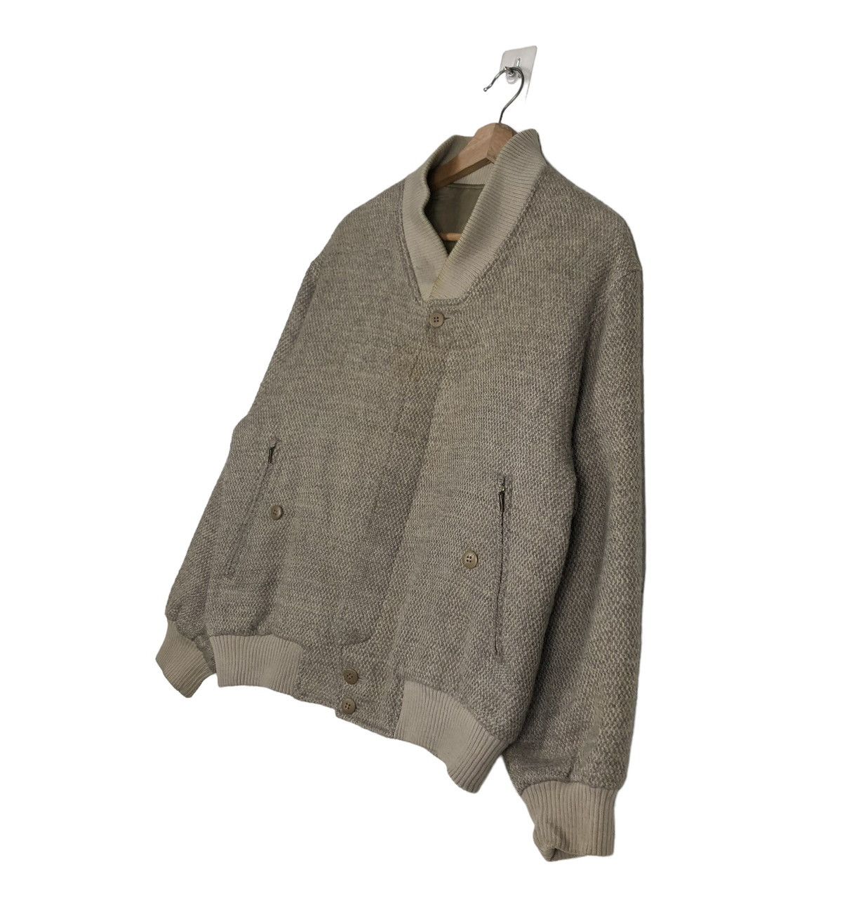 Vintage 🔥VINTAGE WOOL BOMBER JACKET HERRINGBONE WOODHOUSE JAPAN Size US M / EU 48-50 / 2 - 2 Thumbnail