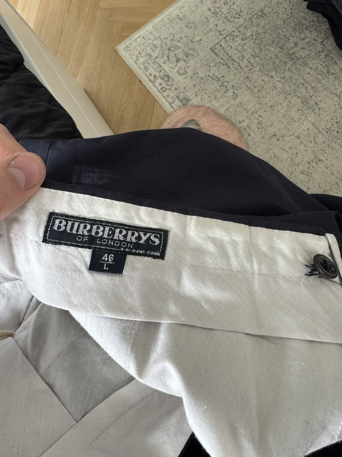 Burberry Burberry Vintage 90s Navy Casual Pant Luxury Streetwear Size US 32 / EU 48 - 4 Thumbnail